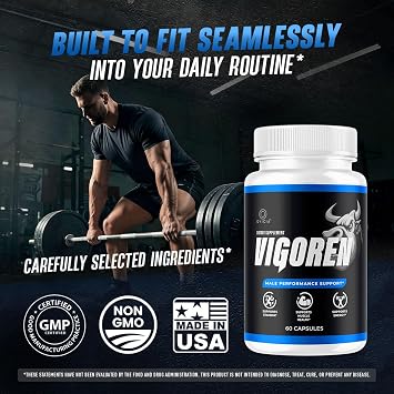 Vigoren Capsules - Official Vigoren Pills Advanced Premium Formula Support Maximum Strength, All Natural Ingredients Vitamins for Overall Health & Wellness, 60 Capsules for 1 Month
