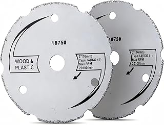 2pcs for SM500 Saw Max 3 inch Wood/Plastic Blade Segment Carbide Circular Saw Compatible with for Saw Max US40 and Rotozip Zipsaw RFS1000-7/16 Arbor