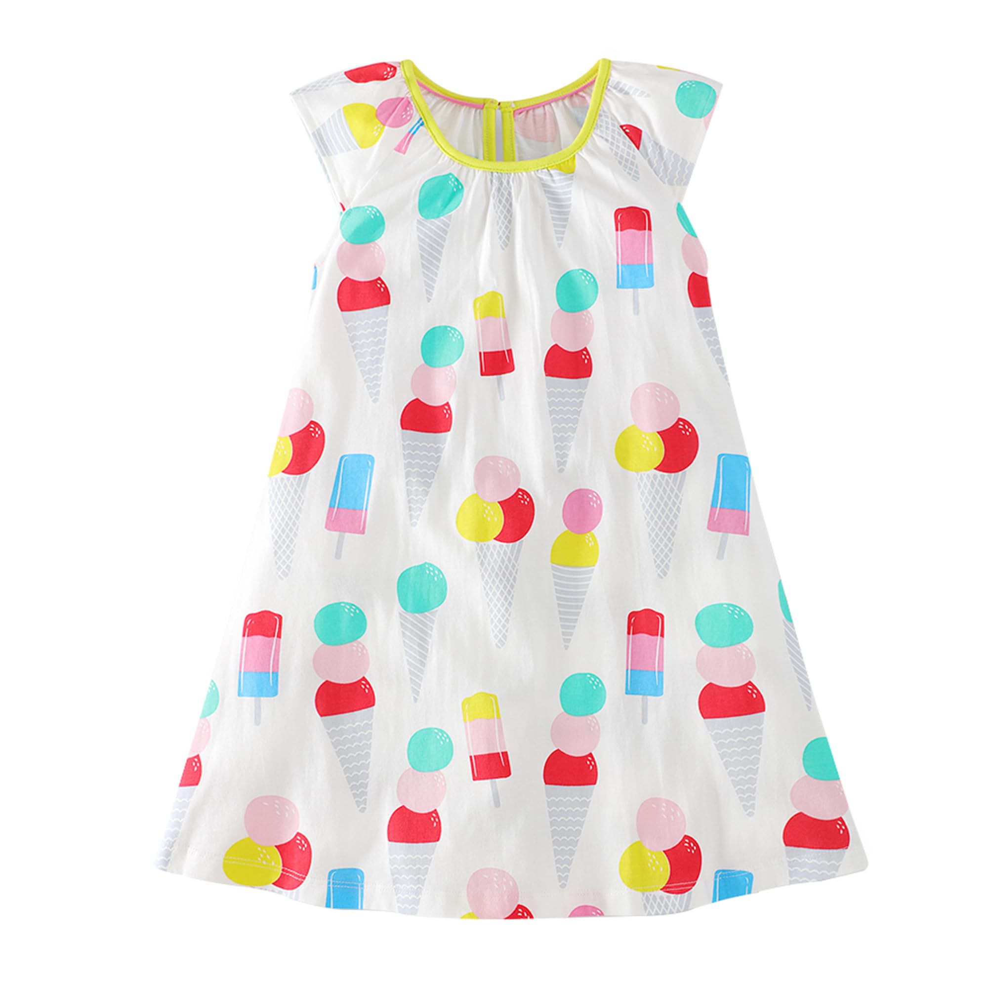 VIKITA Vestido Floral Manga Corta Algodón Niñas — view 14