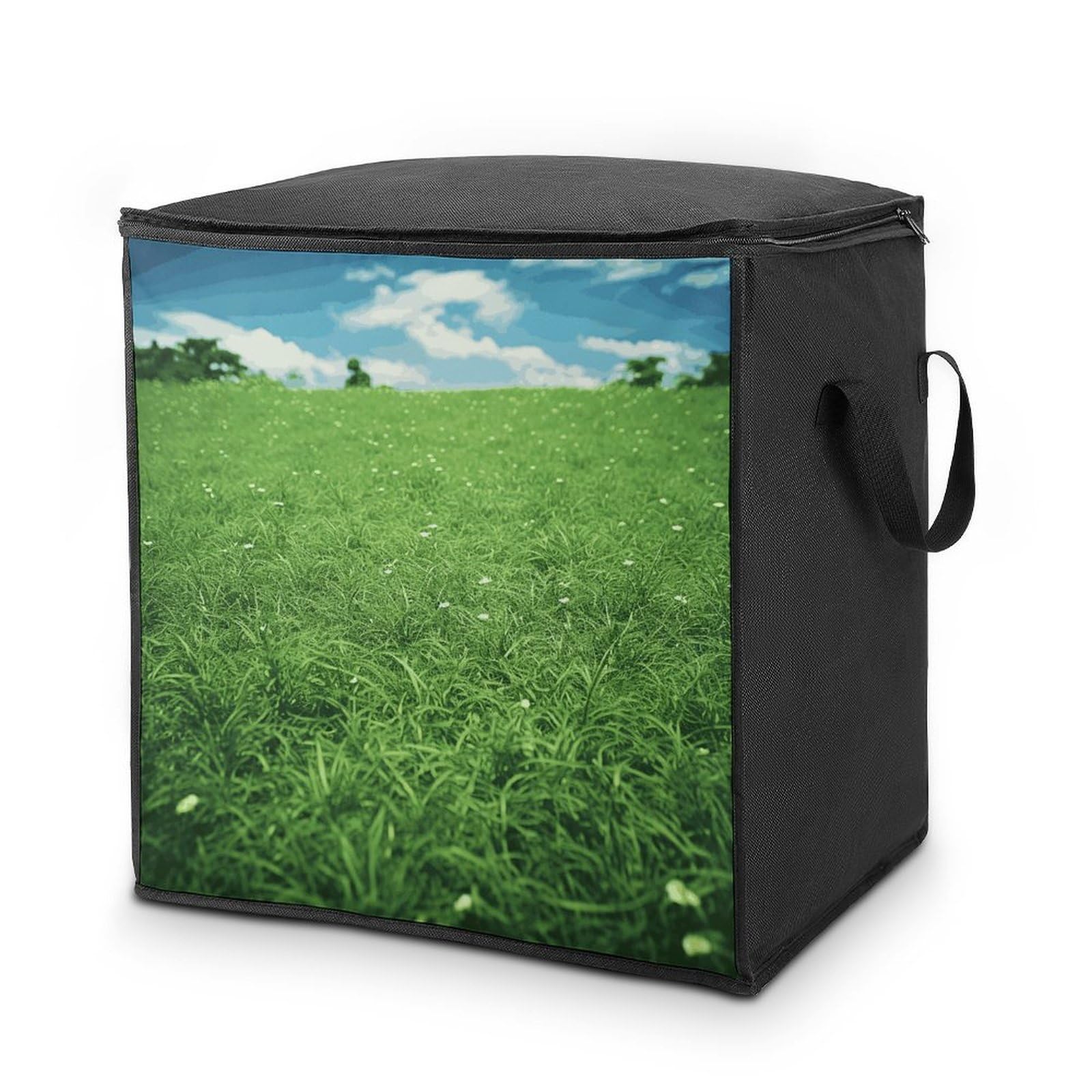 Fekiloot Style Green Lawn Storage Bags With Reinforced Handles,Moving Bag With Zipper,Closet Organizers,Compression Packing Cubes