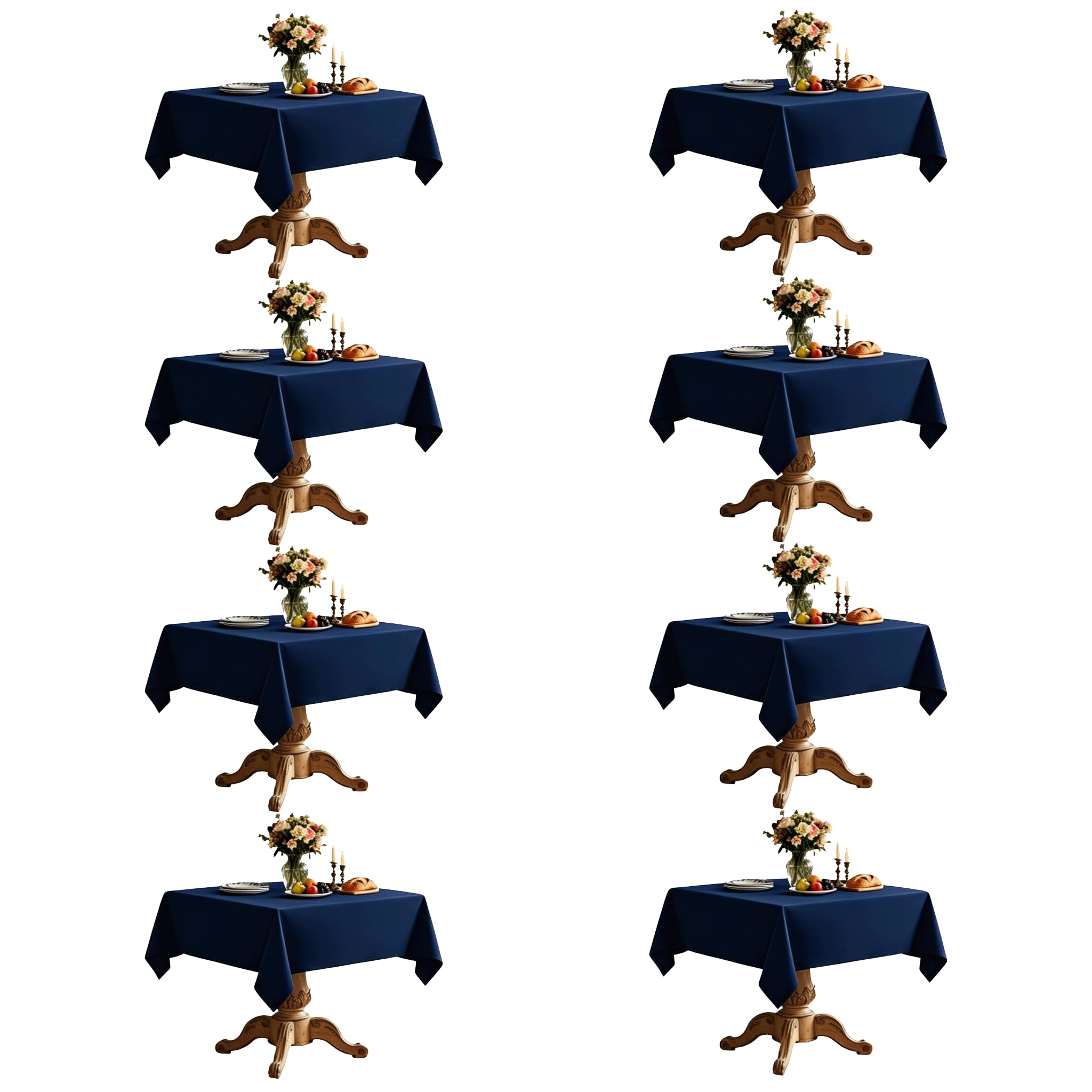 Black Tablecloths - 8 Pack for 6ft Tables -9 Black Tablecloths - 8 Pack for 6ft Tables -9