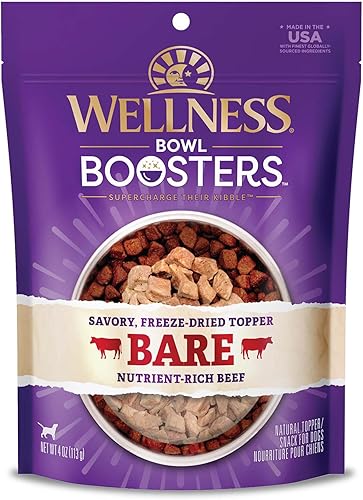 Wellness Bowl Boosters Bare, complemento para comida de perro para razas pequeñas, medianas y grandes, sin cereales, natural, liofilizado, de