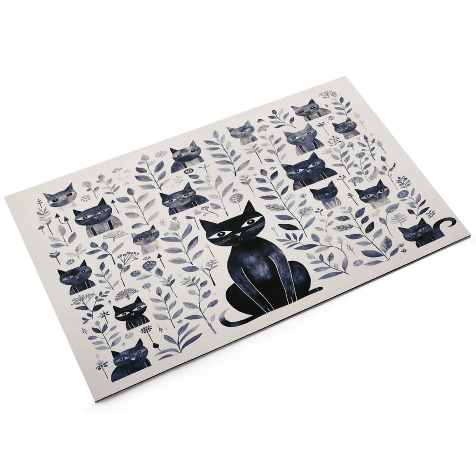 Tapis de nourriture simple pour chat et chat - Tapis d'alimentation antidérapant - Facile à nettoyer pour la nourriture et l'eau - Fournitures pour chien et chat - 43,2 x 76,2 cm