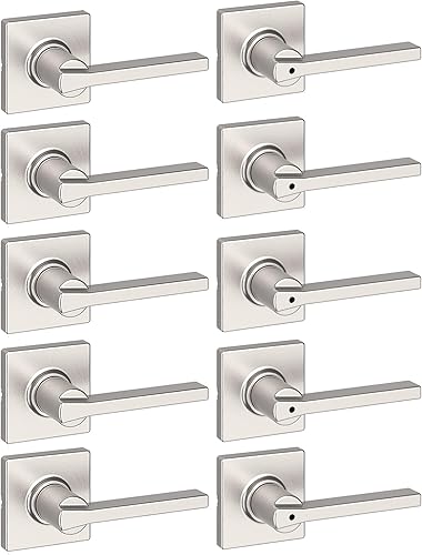 Miniatura 99 de Kwikset Casey - Manija de bloqueo de puerta de entrada, entrada exterior con llave segura, mango reversible, tecnología de seguridad SmartKey Re-Key