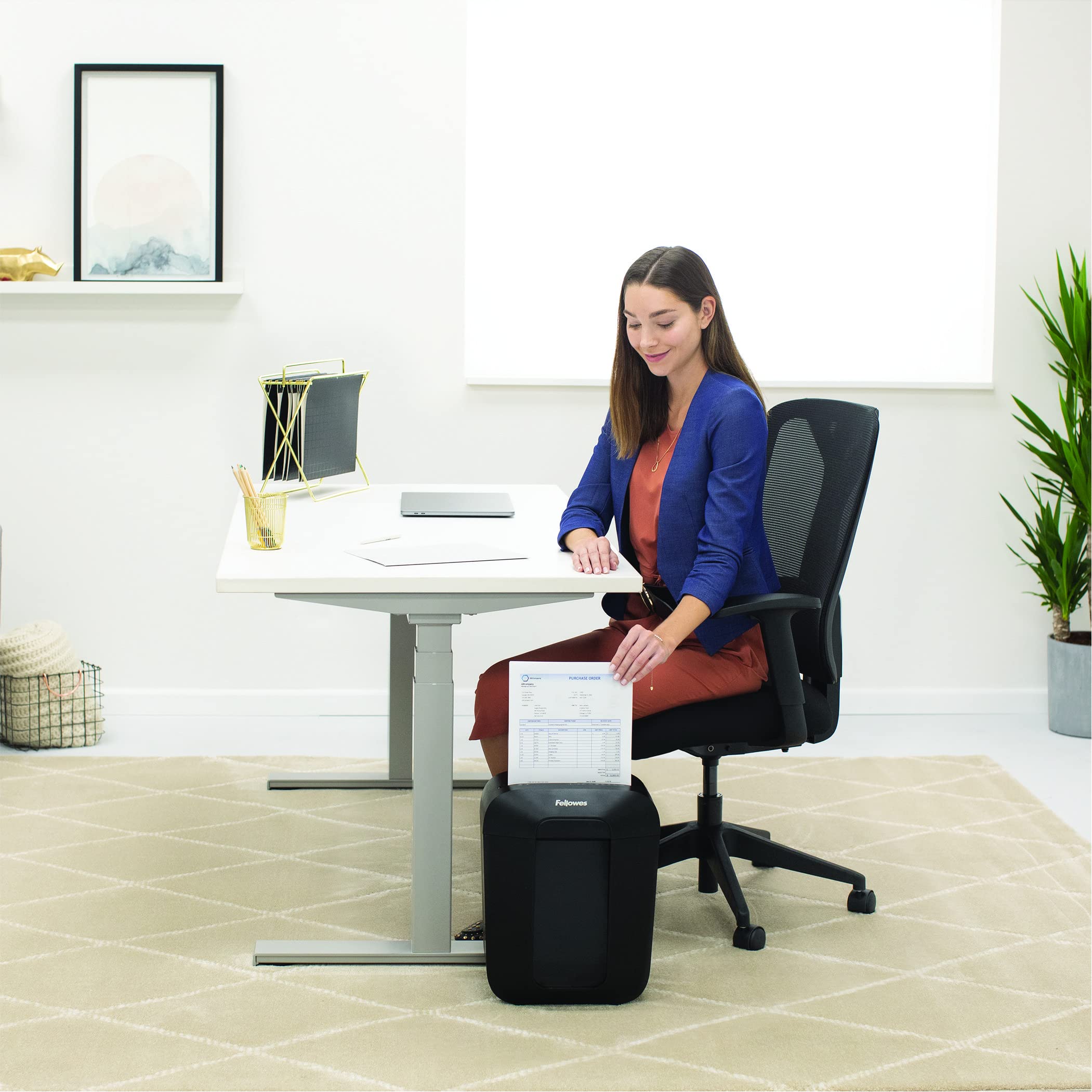 Fellowes Powershred Lx41 4300701 Niszczarka do Papieru, Czarny, ‎22 x 31 x 40,1 cm