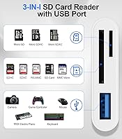 Vista 2 de Lector de tarjetas SD USB C para iPhone 15-17, adaptador de tarjeta de memoria USB C a Micro SD para iPad/Mac Pro/Air, lector de tarjetas de cámara