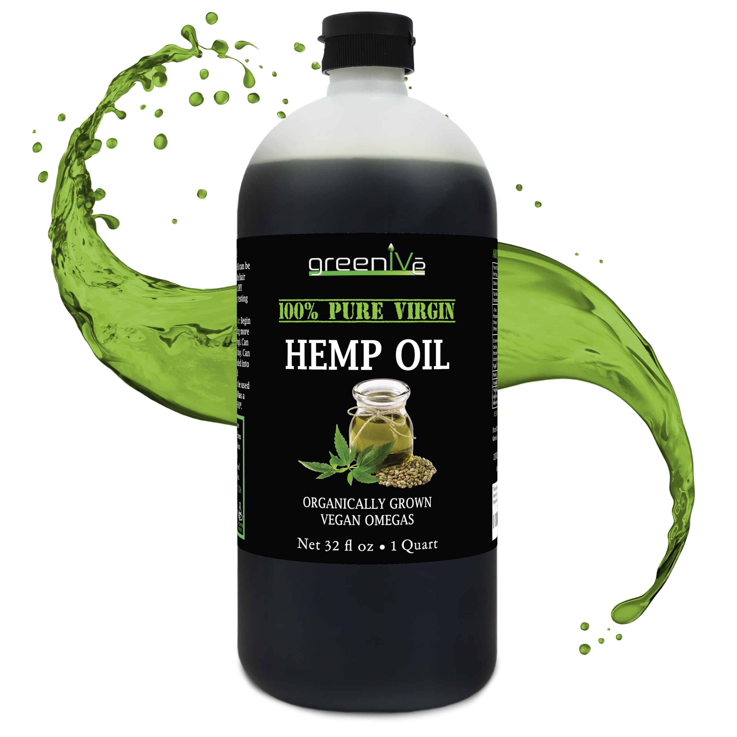 Amazon.com : GreenIVe Hemp Oil, 32oz Bottle (946mL), Natural Hemp