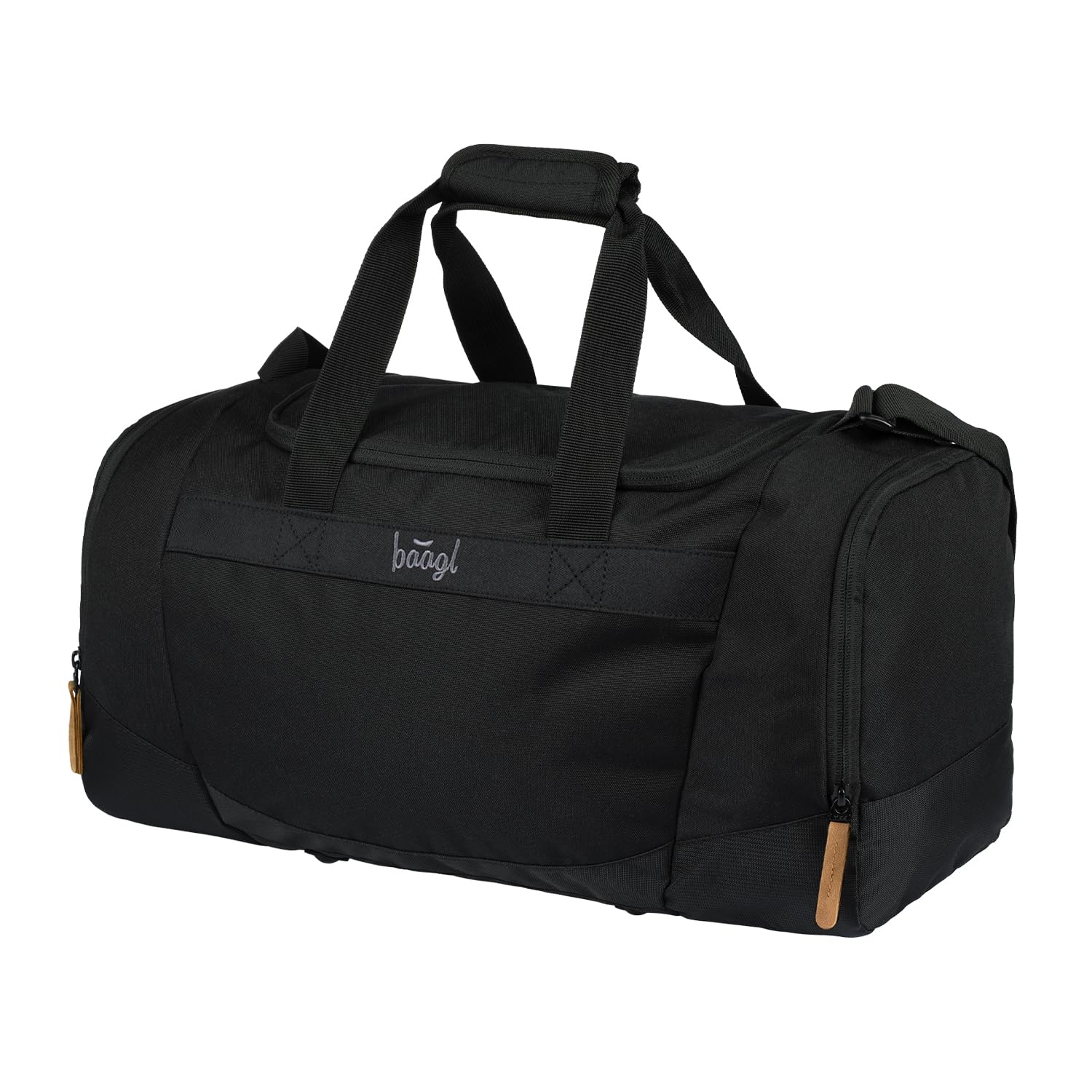 Baagl Schulrucksack Set Jungen Mädchen 5 Teilig 30 l - Darkness | Skateboard Rucksack für Teenager hat ein ergonomischer Schulranzen System, eine Bauchtasche und ein Laptopfach für Schule.