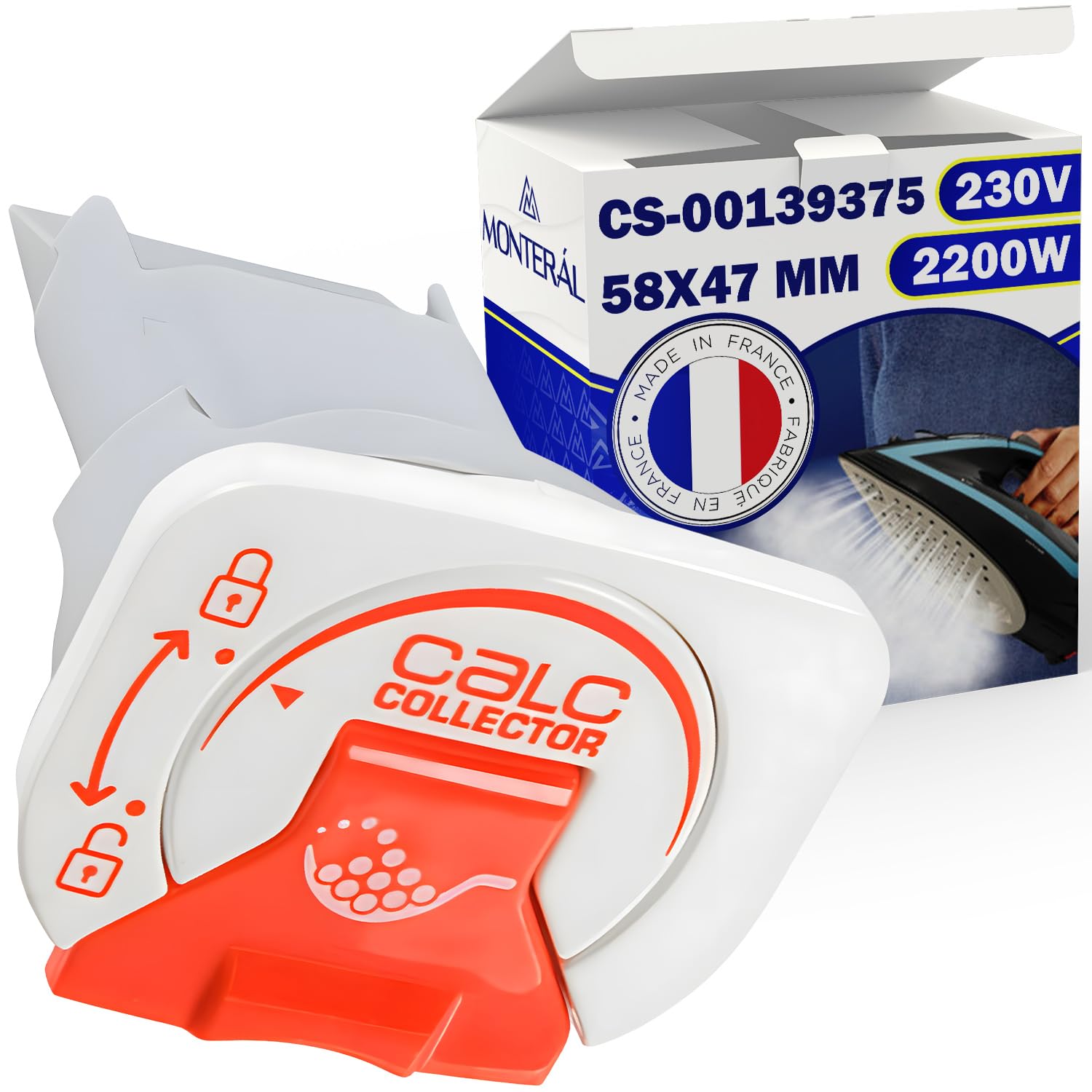 MONTERAL Colector Antical Plancha Vapor Tiene el Código Original CS-00139375 para Tefal - Made IN France - Garantía de 10 Años