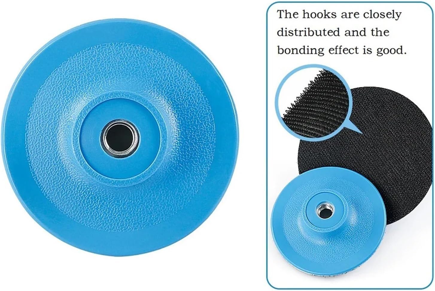 Bench grinder buffing wheel, 3/4inch Polishing Disc Sanding Disc Backing Pad Hook and Loop Buffing Disc M10/M14/M16 Thread for Sander Polishers Polishing(4inch M14)