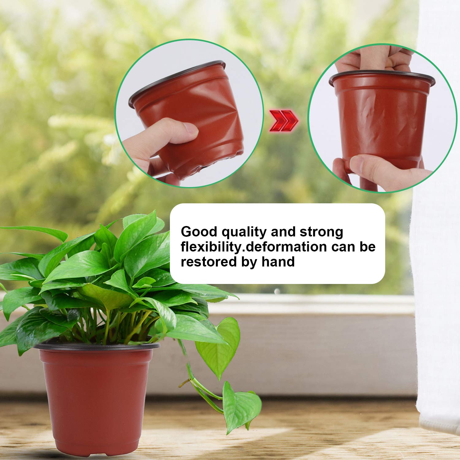 Pots De Semis Noirs 10,2cm - Lot De 150 - Pour Jardinage Et Plantes Succulentes - Drainage Intégré