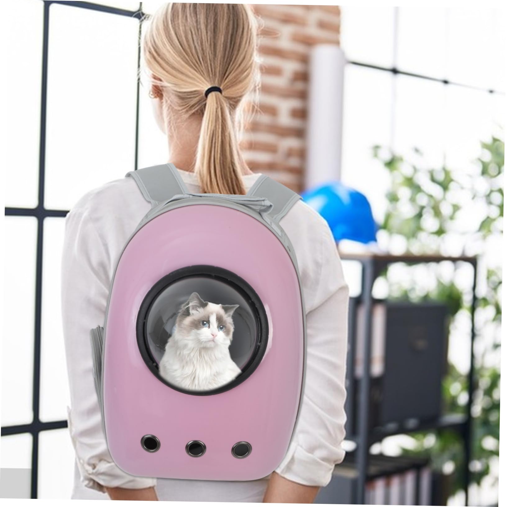 Zaino per Gatti in Rete Espandibile Zaino per Animali Domestici Cupola Trasparente Bolle per Vista Panoramica e Trasporto Confortevole