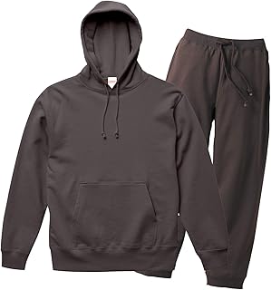 [ユナイテッドアスレ] 無地 コットン パーカー スウェットパンツポケット（サイド・ヒップ） 付 セットアップ