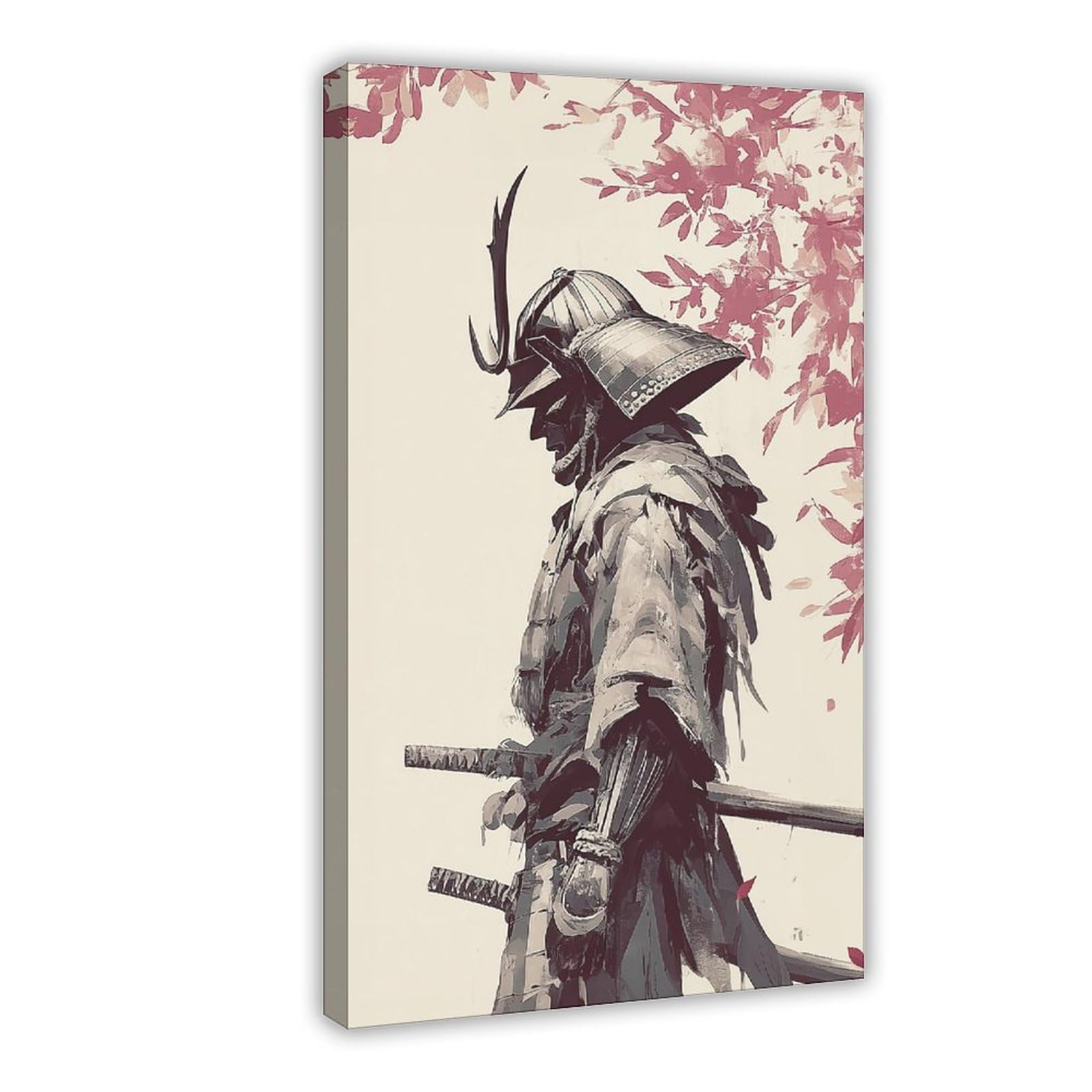 Qnvjqkdsi Frame Japanese Samurai Art (1) Canvas Poster Bedroom Decor Landscape Office Room Decor Gift 24" L X 36" W