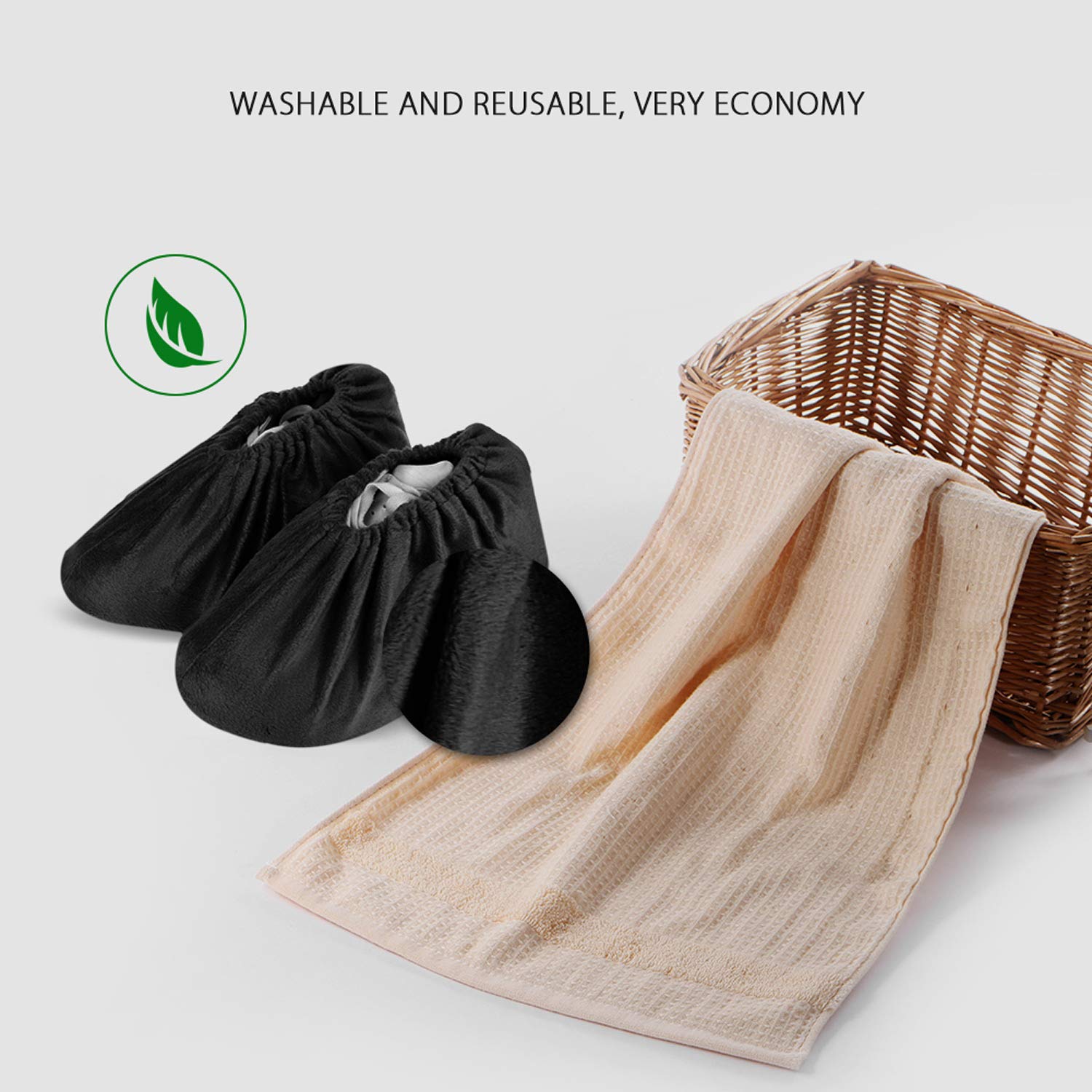 5 Pares Cubrezapatos Antideslizantes Cubiertas Reutilizable Zapatos con Franela Cubiertas de Zapatos Adecuadas para Lugares de Trabajo en Interiores Domésticos