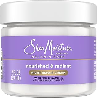 SheaMoisture Melanin Care Night Repair Cream Nourished & Radiant for Str...