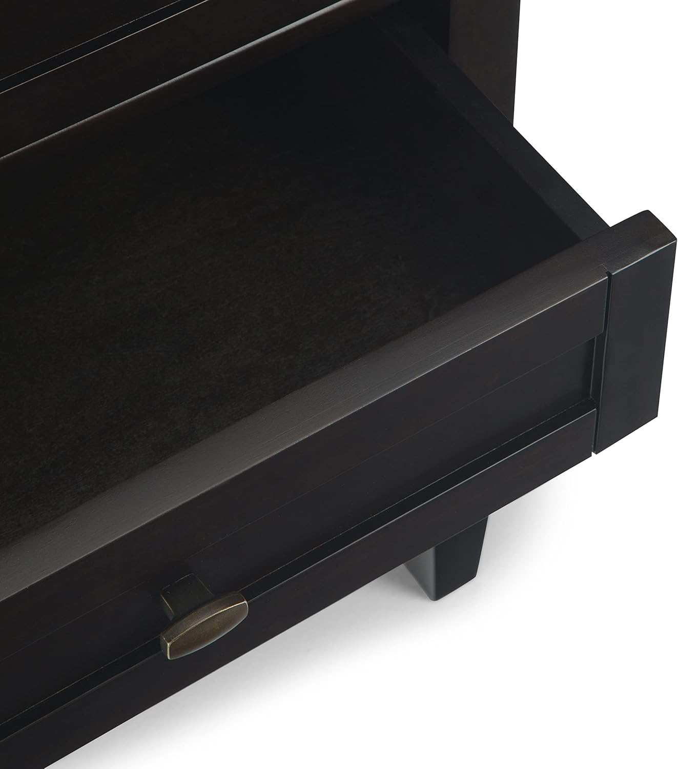 SIMPLIHOME Warm Shaker SOLID WOOD 24 Inch Wide Transitional Bedside Nightstand Table in Hickory Brown, For the Living Room and Bedroom