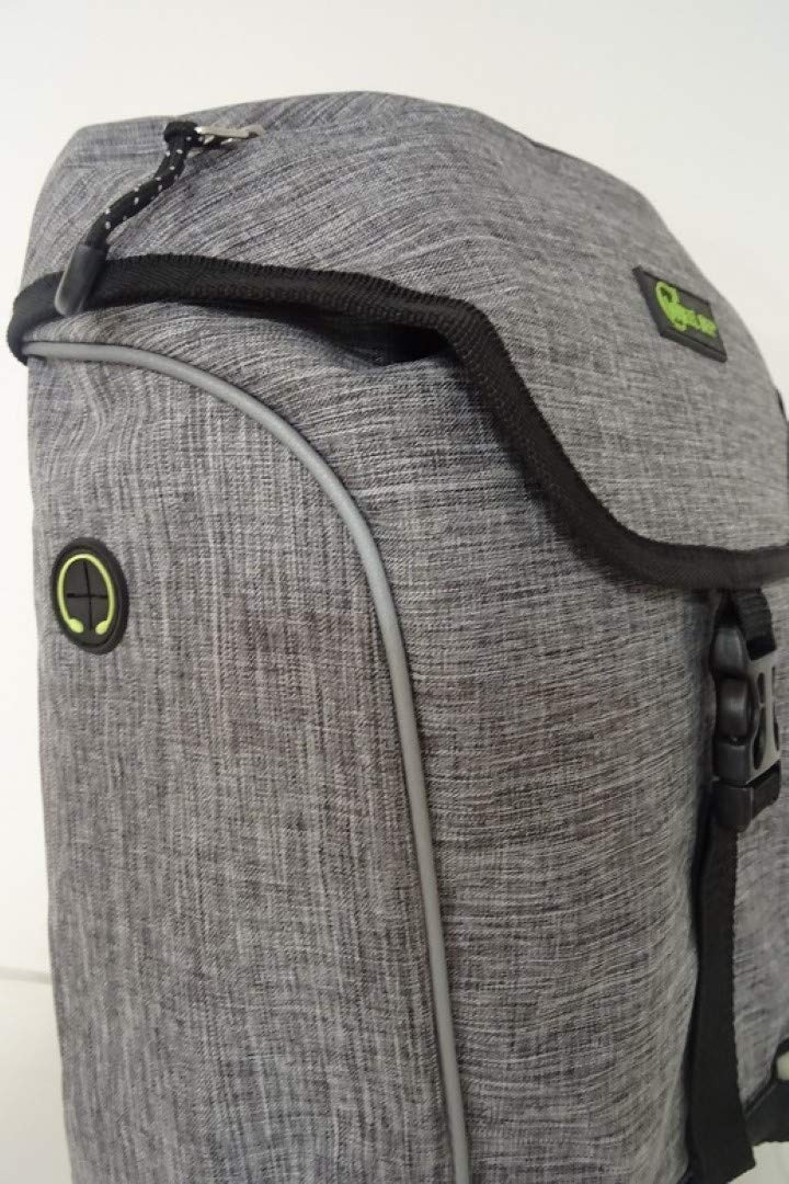 LED-Backpack City Lights, 18 Liter Rucksack, grünes LED Licht für optimale Sichtbarkeit, USB-Port mit Kabel