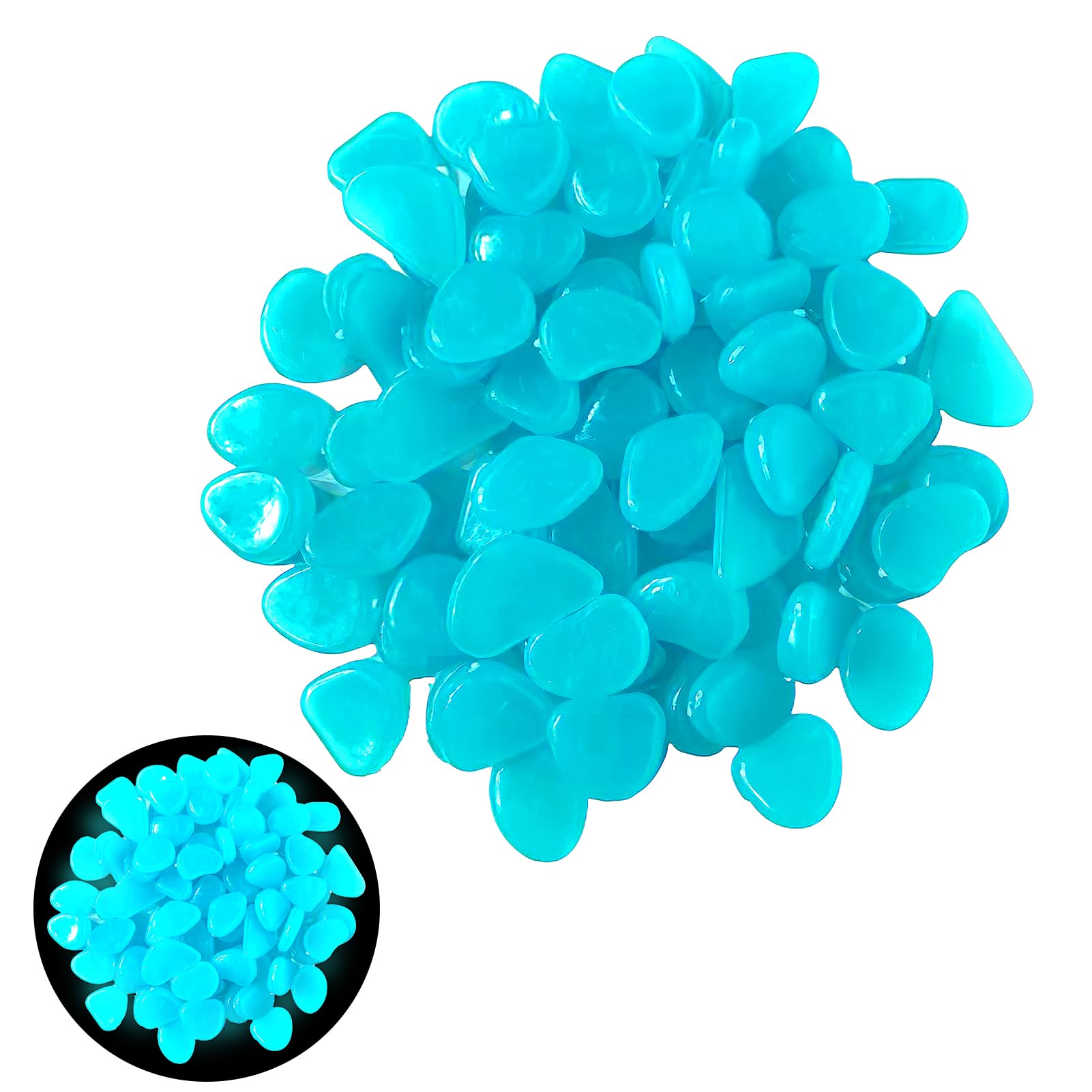 Pietre Luminose Fluorescenti Blu-verde 300g - Per Giardino, Acquario, Decorazioni Notturne, Durata 15 Anni - Foto 10