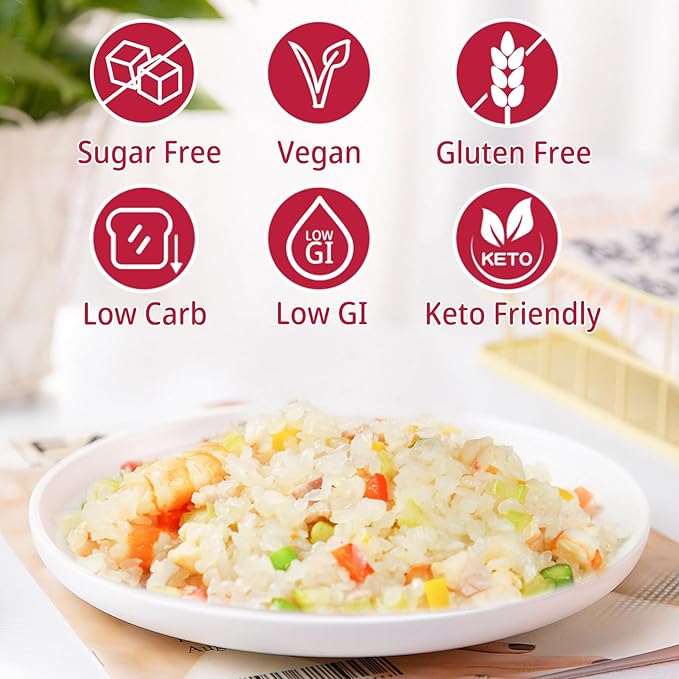 VOLO VERO Konjac Noodles - Pack de 10, Sin Gluten, Vegano, Bajo en Calorías miniatura 4