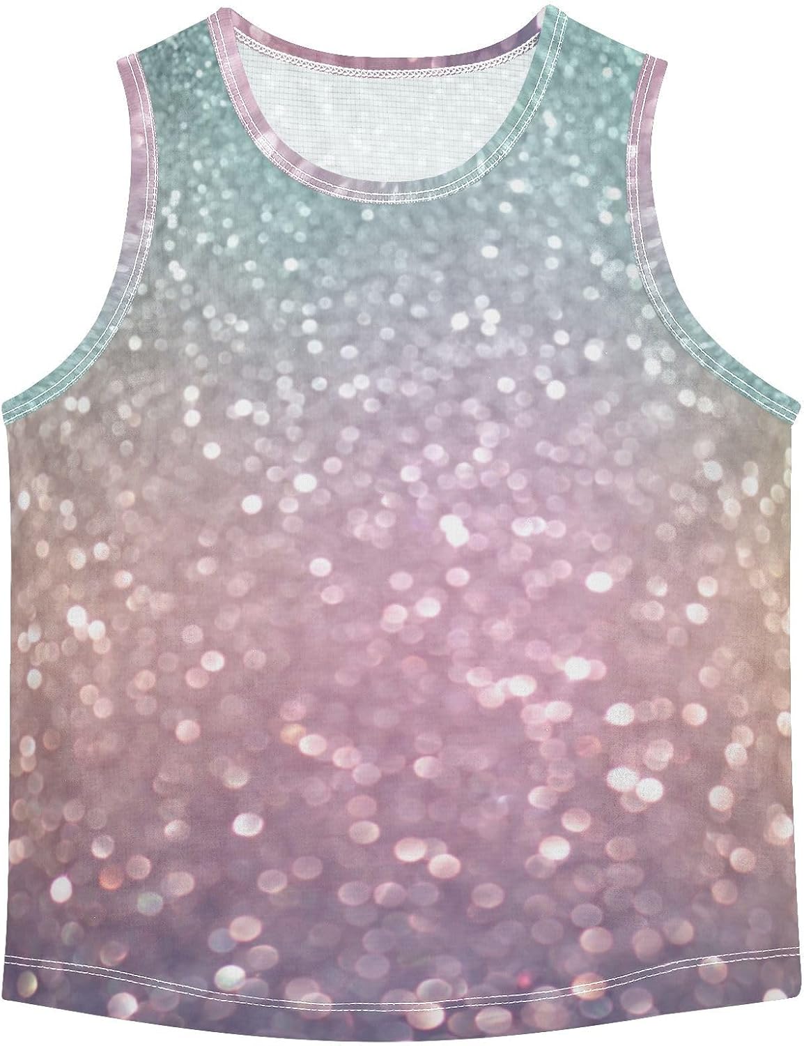 Sleeveless Tank Top for Boys, Workout Quick Dry Tank Undershirt for Kids, Light Glitter, 3-15 Y