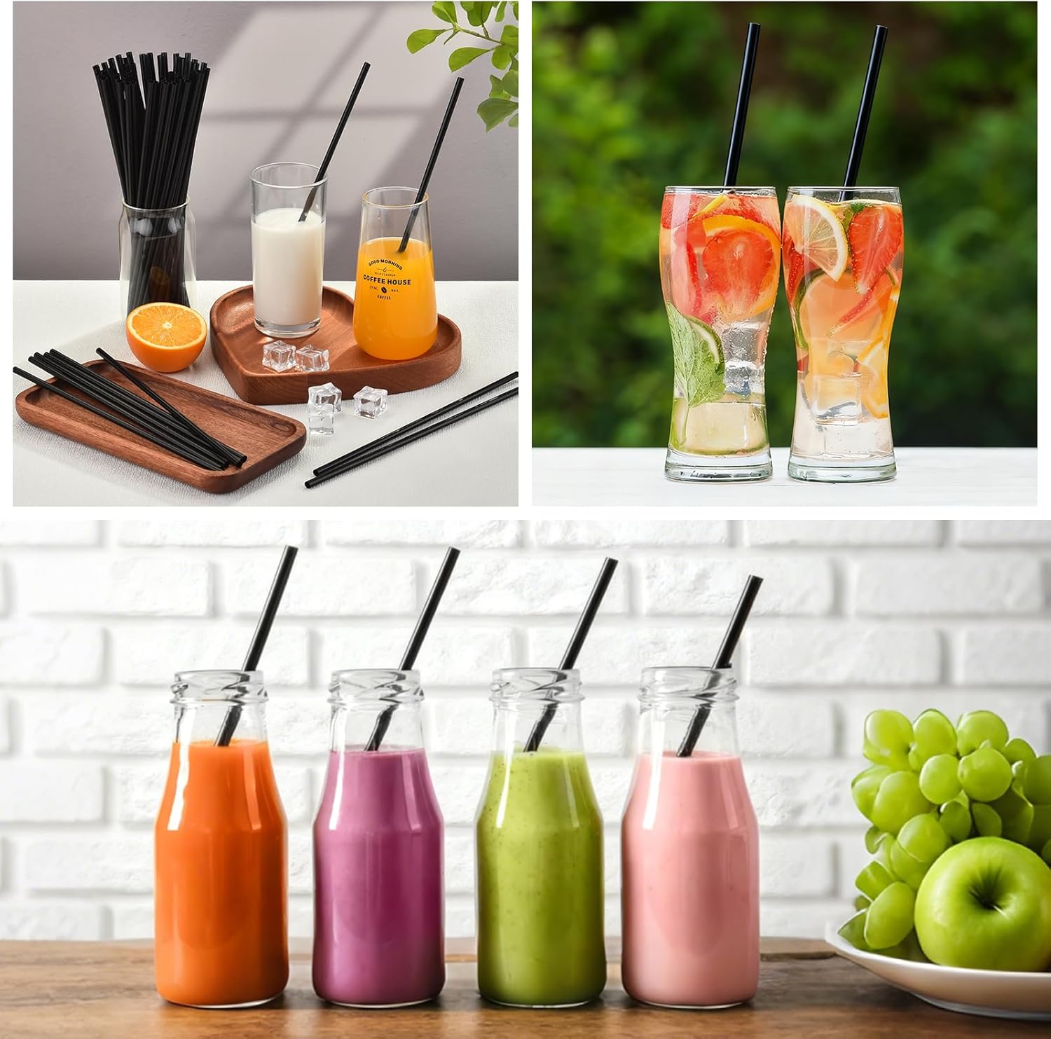 200Pcs Black Disposable Straws for 40 OZ Tumbler, Extra Long Straws Disposable for Stanley Cup 30 Oz 40 Oz Tumbler, Straw Individually Wrapped for Tumblers, Iced Coffee, Milk, Juice, Home, Party Use - Image 7