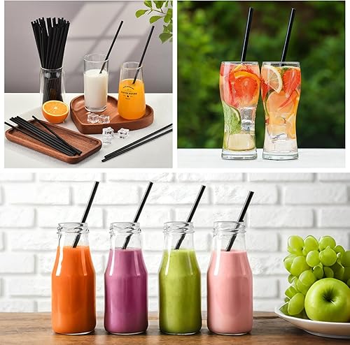 Miniatura 7 de 200 popotes desechables negros para vasos de 40 onzas, pajitas extralargas desechables para vaso Stanley Cup de 30 onzas y 40 onzas, popote envuelto