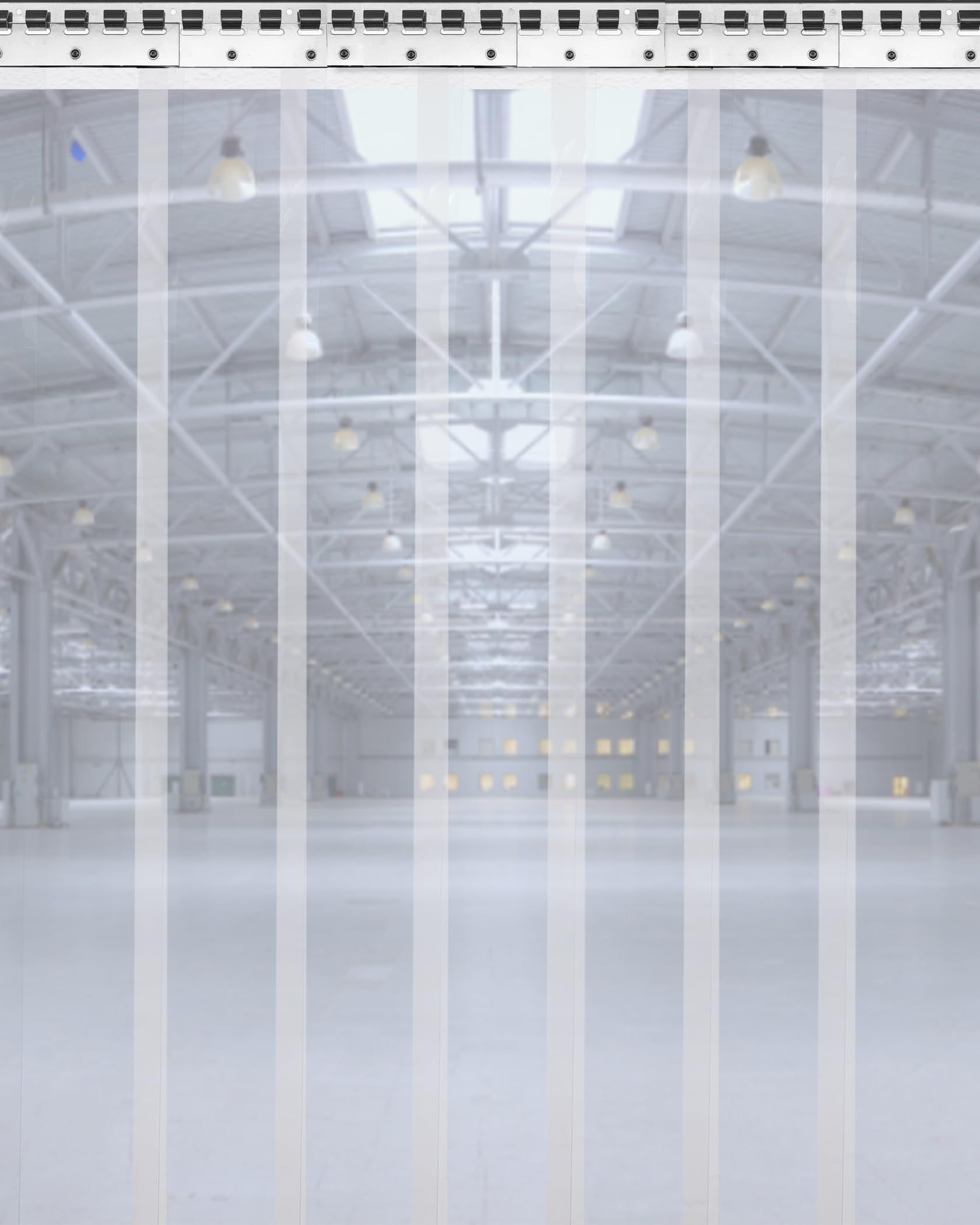 Ezcasch Clear Curtain Strip Kit(1.15Wx2.25L Meter) with 7Pcs Clear Strip(20x200cm),2mm Thick Superior Door Curtain for Warehouse, Shops, Coldroom, Garage