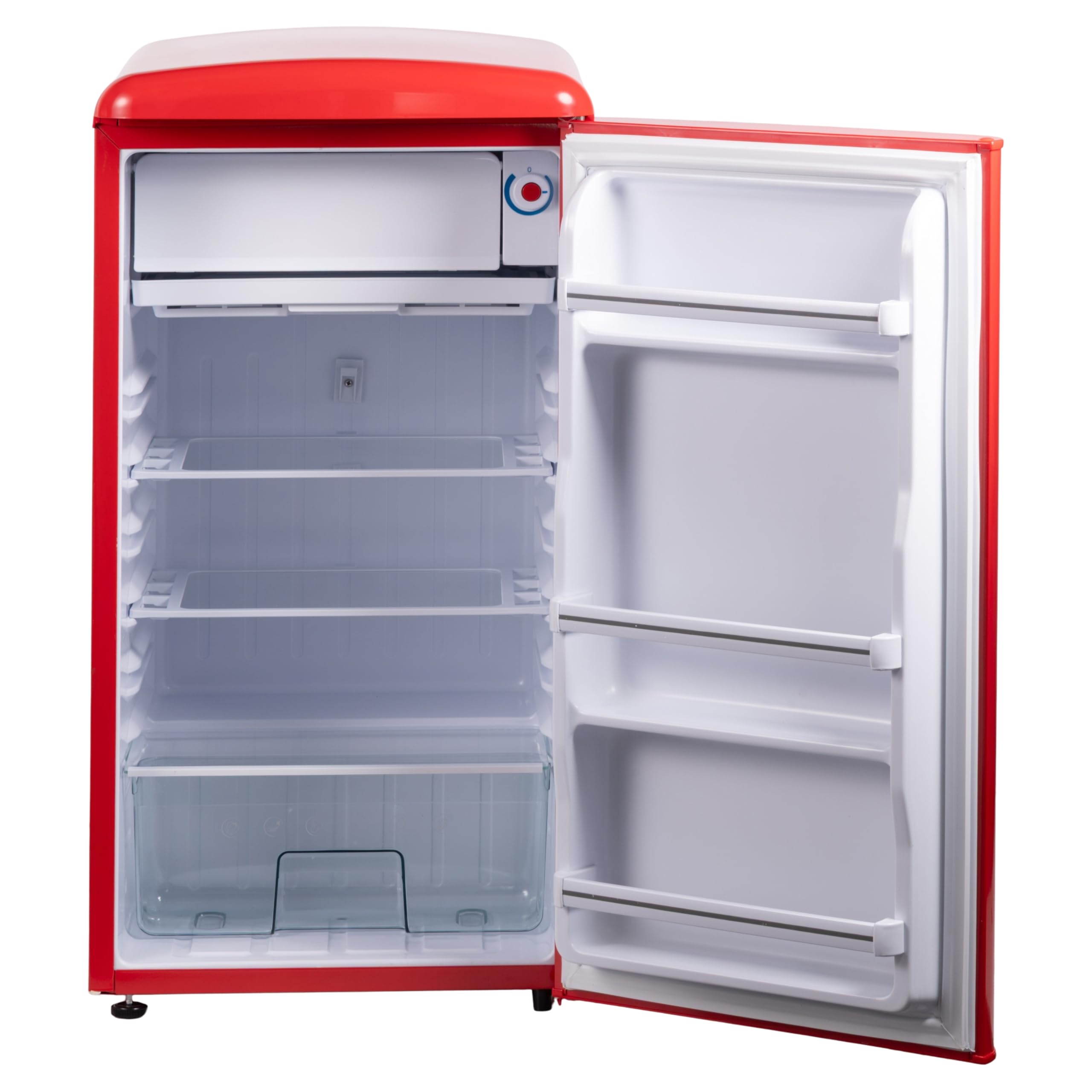 Frigorifero vintage monoporta 100 L. 44,9X48,3X88,2 cm, rosso, Kooper