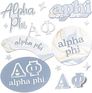 Desert Cactus Alpha Phi Sticker Sorority Marble Decal Laptop Water Bottle Car (Marble Sheet)