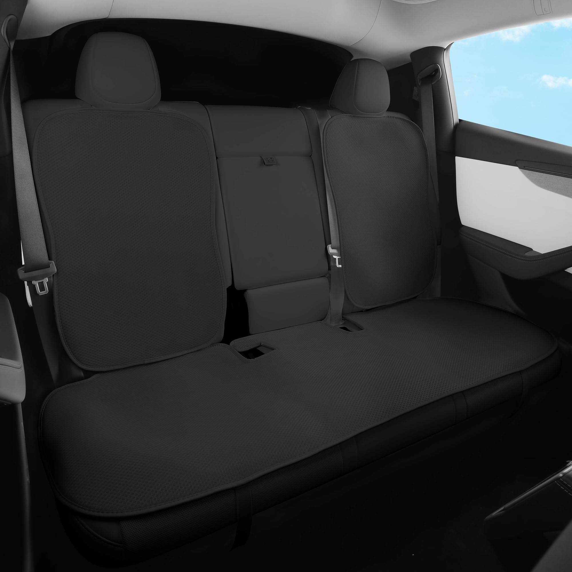 Photo 1 of TOPABYTE Rear Seat Cushion for Tesla Model Y Juniper 2020-2026 Car Back Seat Cover Soft and Non-Slip Car Seat Bottom Protector for Model Y Launch Series Accessories, Black