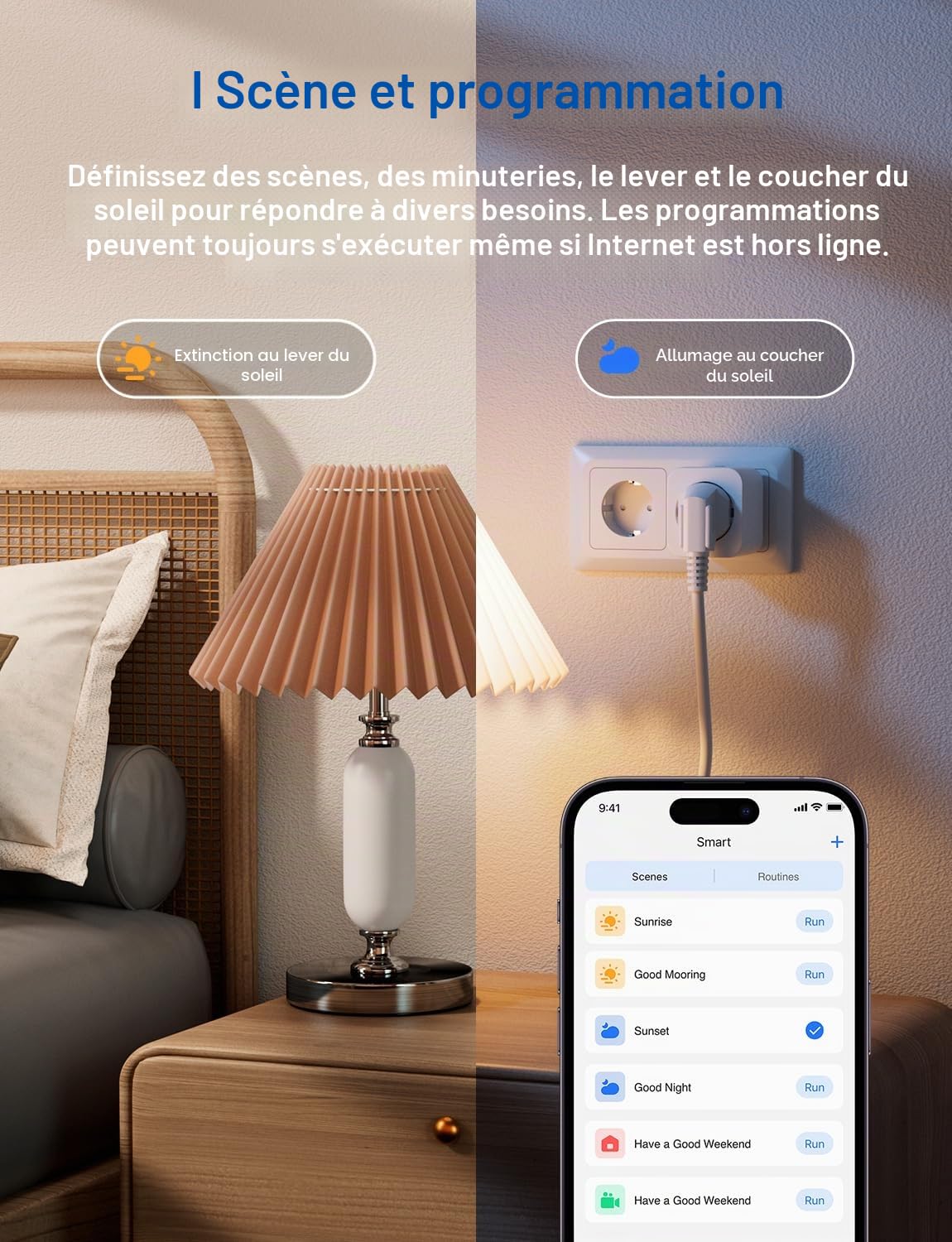 Meross Prise Connectée WiFi, Suivi de consommation, 4 Pièces, 16A, Type F | Prise Intelligente Compatibile avec Apple HomeKit, Alexa, Google Home et SmartThings, Commande vocale et à distance, 2,4GH