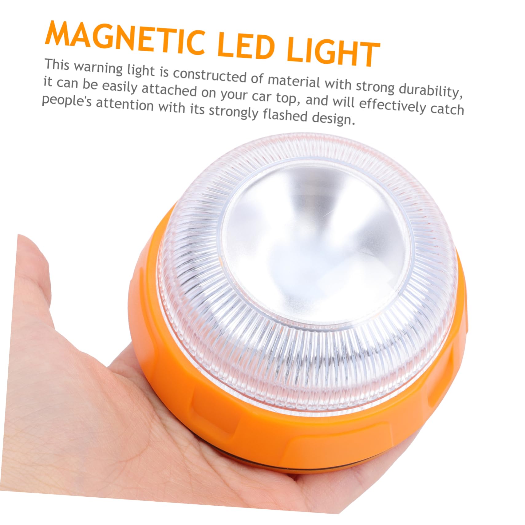 iplusmile 4piezas Luz De Advertencia Led Creativa Para Vehículos Luz De Emergencia Portátil Montaje Magnético Para Conducción Nocturna y Condiciones Adversas