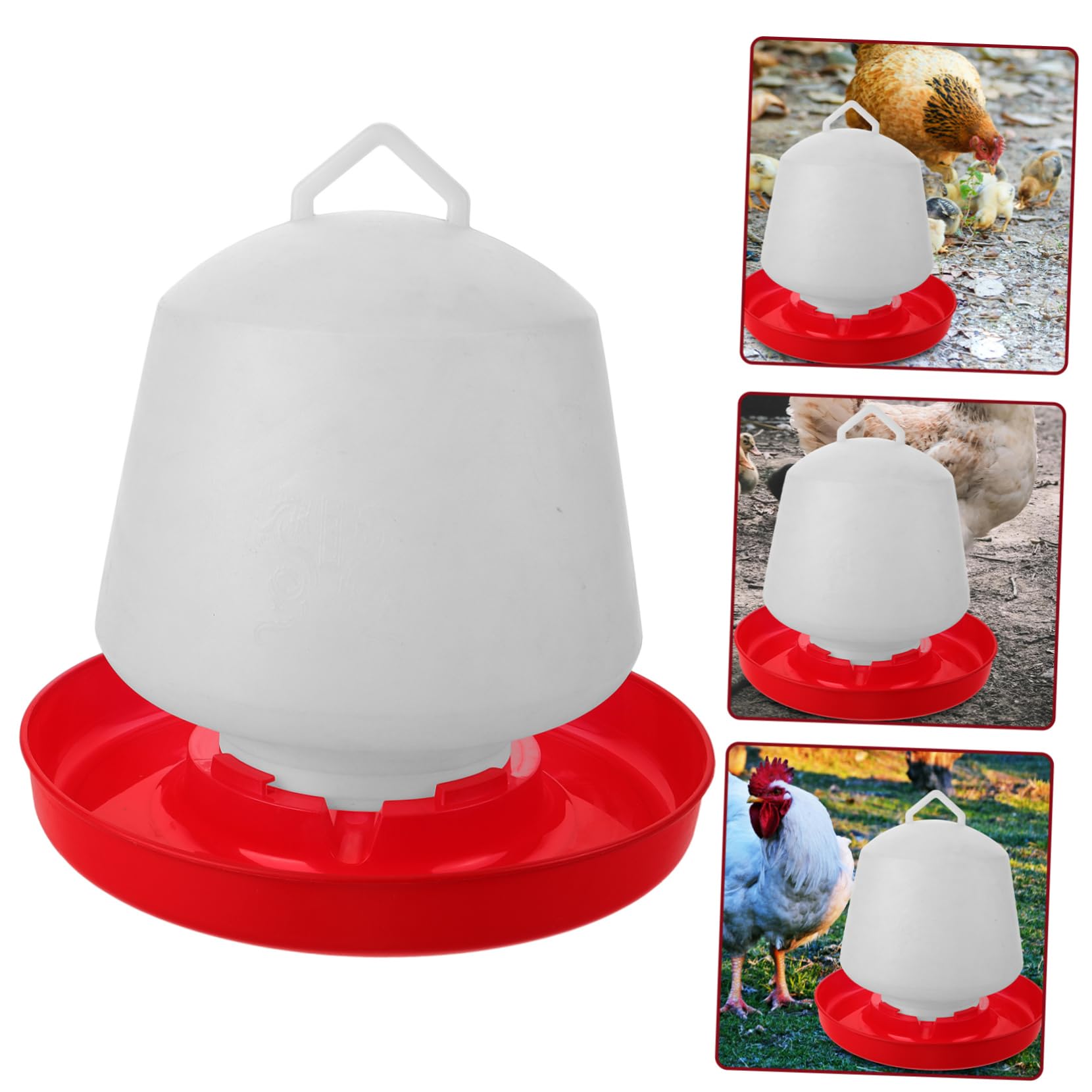 ifundom Mangiatoia per Pollame in Plastica Bianca Resistente alla Pressione Design Creativo Adatta per Uso Esterno e Allevamento di Galline e Oche