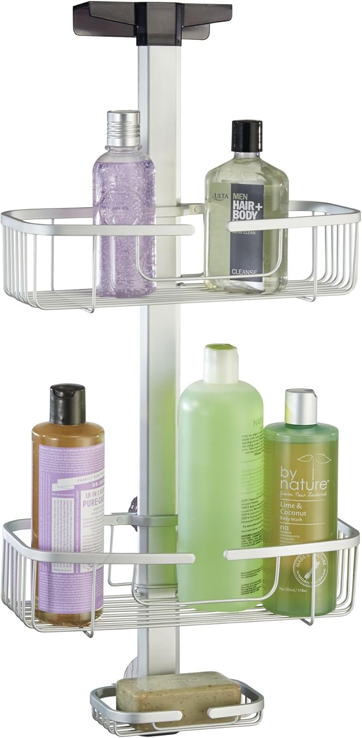 mDesign Over Door Shower Organiser Practical Shower Shelves with