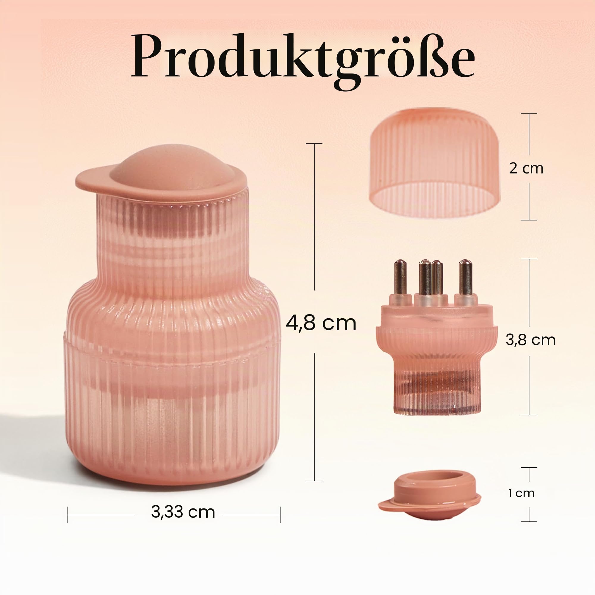 Kitsch Kopfhaut- & Haaröl-Applikator - Mit Edelstahlborsten - Kopfmassagegerät Kopfhaut, Präzise Serum und Ölverteilung für gleichmäßiges und sauberes Ölen - Ultimative Haarpflege - Terrakotta