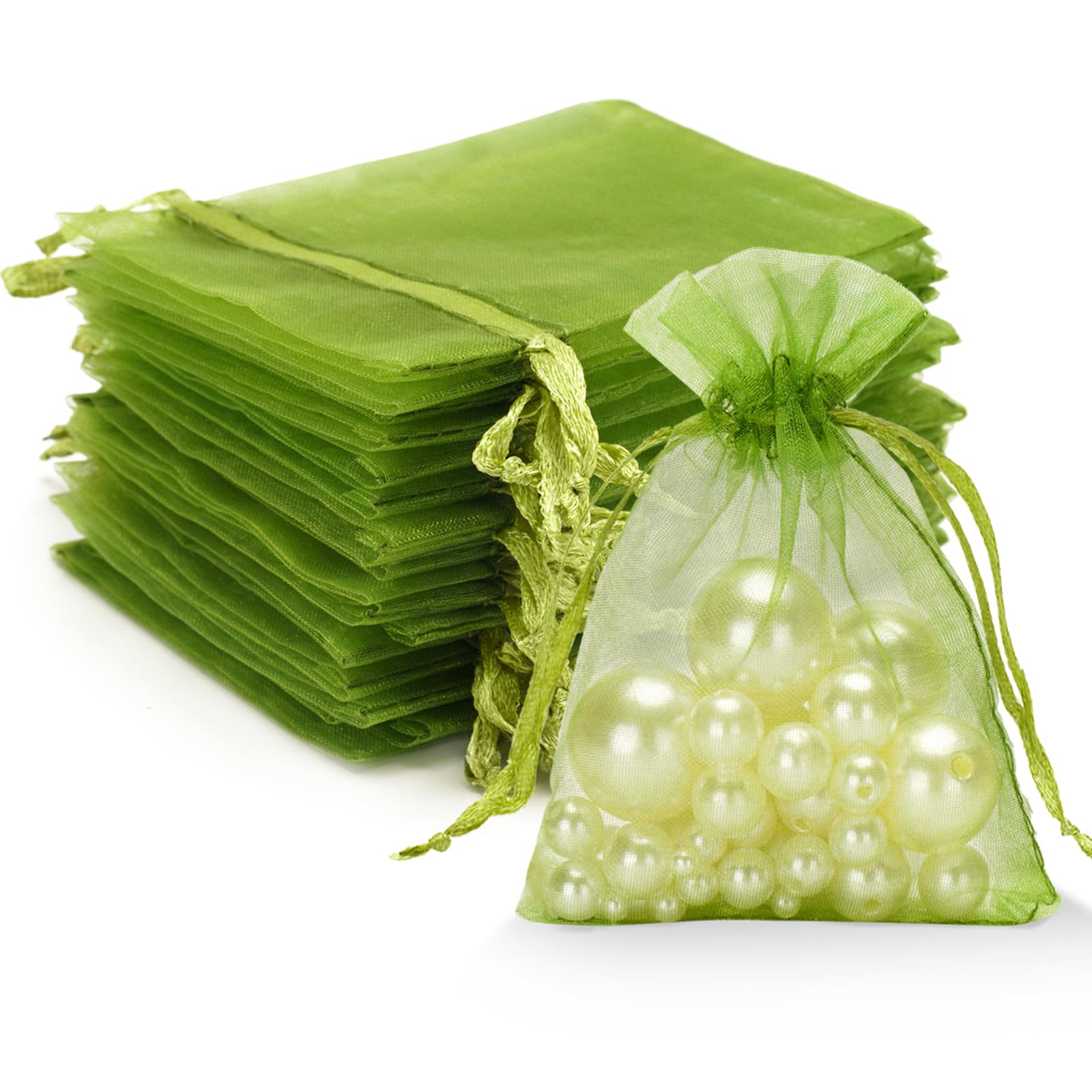 G2PLUS White Organza Gift Pouches - 7x9 CM Small Organza Favor Bags, 50 PCS Wedding Jewelry Bags - Clear Mesh Pouches for Wedding, Christmas, Birthday, Anniversary — view 33
