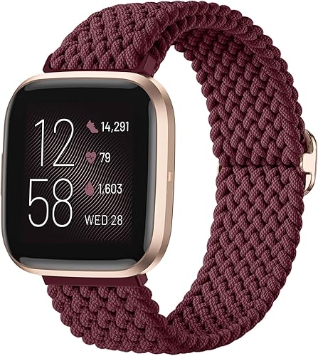 Maledan Compatible con correas Fitbit Versa 2 y Fitbit Versa para mujeres y hombres, pulseras elásticas trenzadas de repuesto para Fitbit Versa