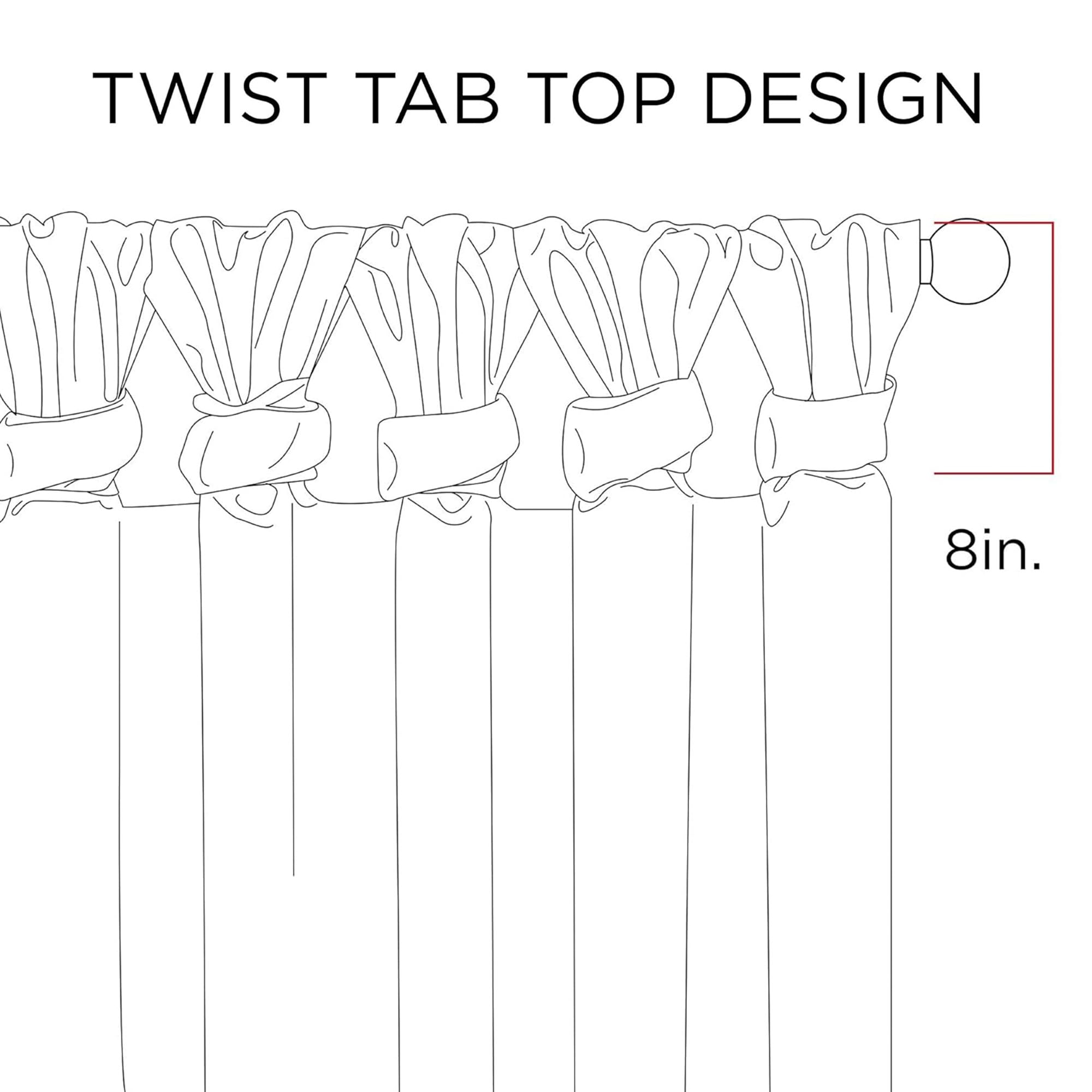 Madison Park Emilia Faux Silk Single Curtain with Privacy Lining, DIY Twist Tab Top - Image 2