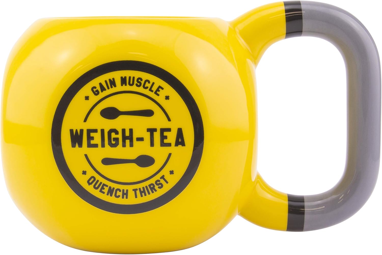 Paladone Kettle Bell Mug with 'WEIGH-TEA' logo