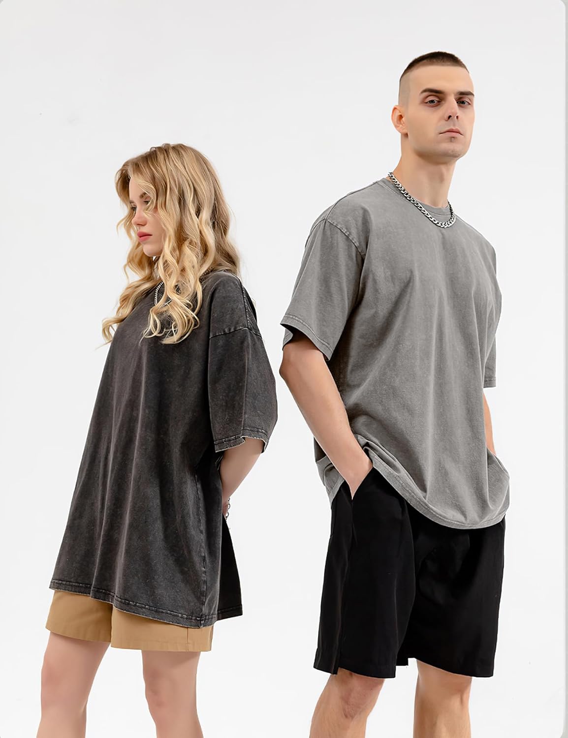 Eisctnd Men's T-Shirts: Oversized Cotton Heavyweight Vintage Loose Fit Tees for Unisex Casual Work Streetwear Gym - Image 5