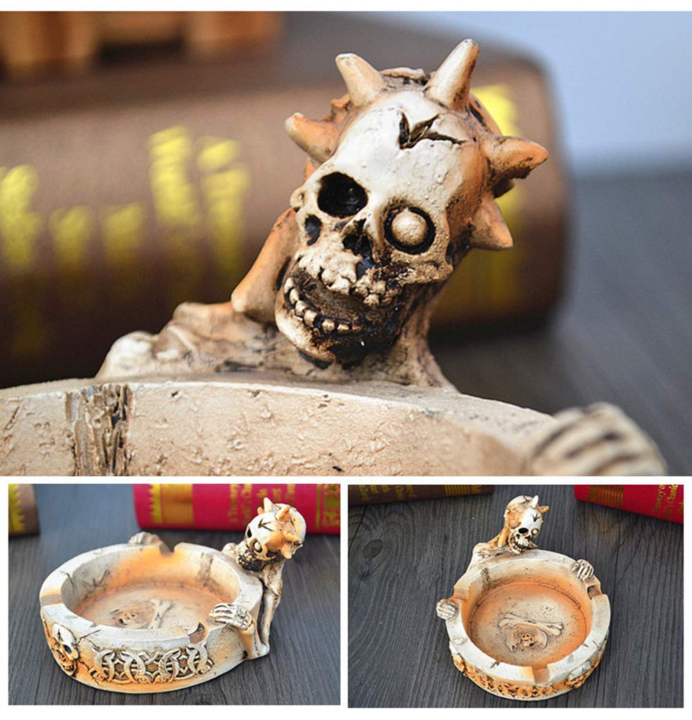 ガイコツの灰皿　置物　インテリア ガイコツの灰皿置物インテリア