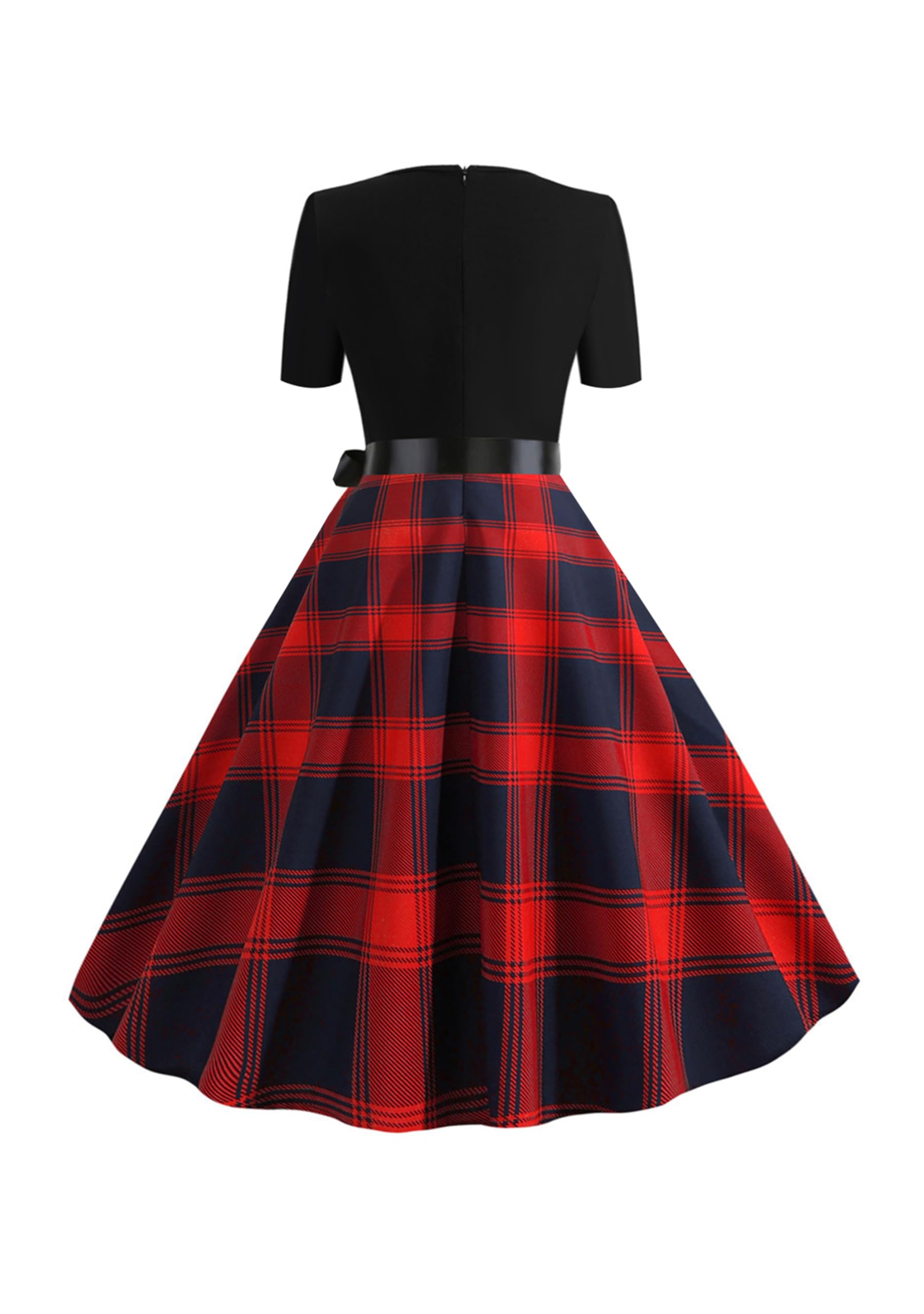 Femme Robe Vintage Rockabilly Classique Swing Robe de Hepburn Robe de Soirée Cocktail Rétro Robe