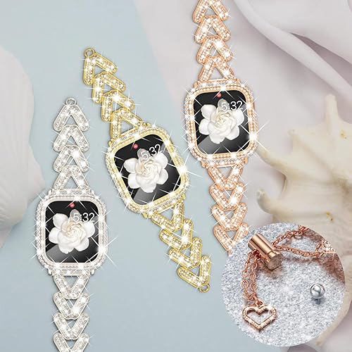 Miniatura 2 de KADES Correa y funda diseñada para Apple Watch Series de 1.496 pulgadas, 1.575 pulgadas, 1.614 pulgadas, 1.654 pulgadas, 1.732 pulgadas, 1.772