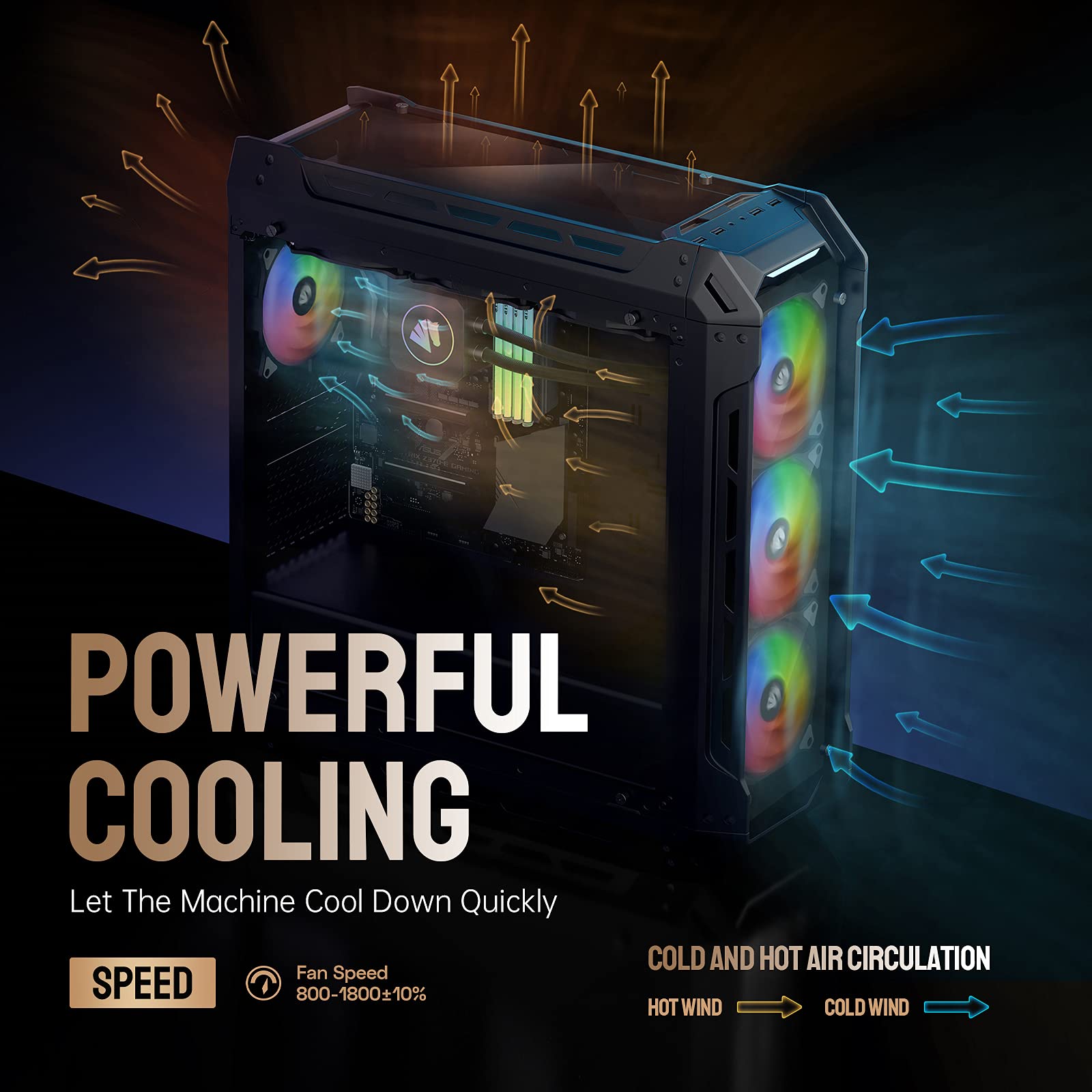 Fishbone Fans Snapklik.com : ASIAHORSE WD-001 Series 120mm Case Fan