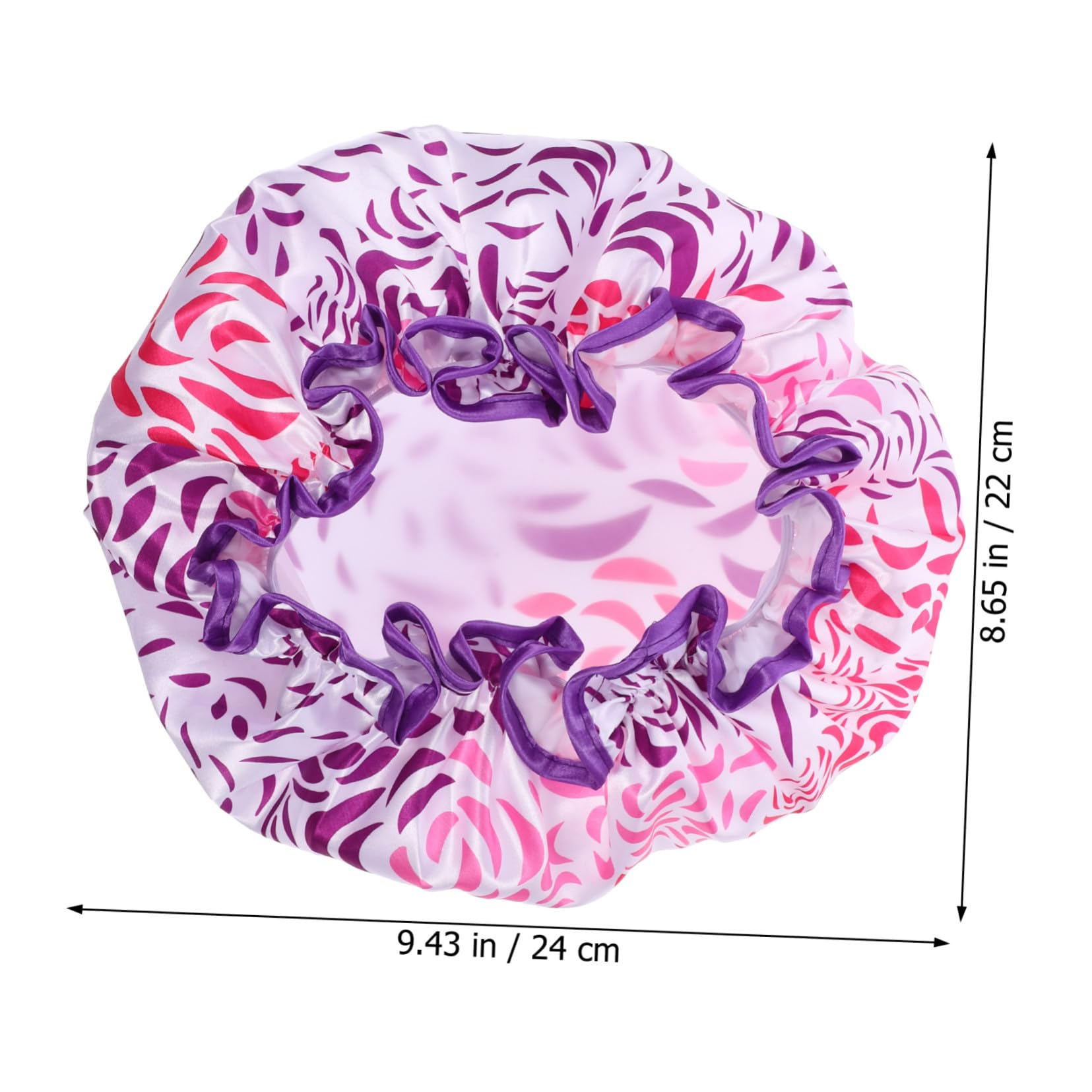COLLBATH Bonnet de Réutilisable Satin Double Couche Imperméable et Élastique Extra Large pour Cheveux Longs Décoratif et Confortable