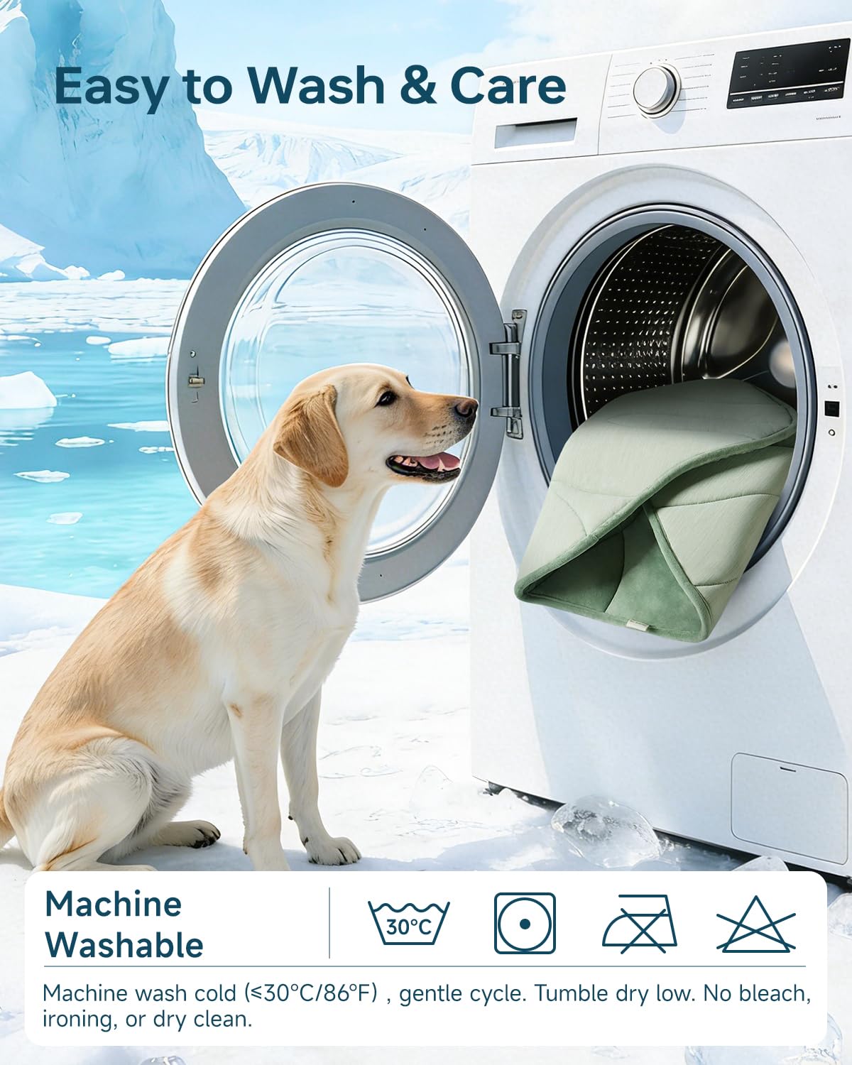 BG-BABYGO Tapete de refrigeración para perros, 39 x 27 pulgadas, reversible, Q-MAX>0.5, tapete de refrigeración para perros pequeños y medianos, almohadilla de refrigeración lavable para mascotas 3.0