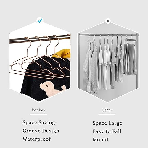 Miniatura 6 de Perchas para ropa de 12.5 pulgadas de alambre de metal de acero inoxidable y cobre para niños y niños, paquete de 30 perchas resistentes que ahorran