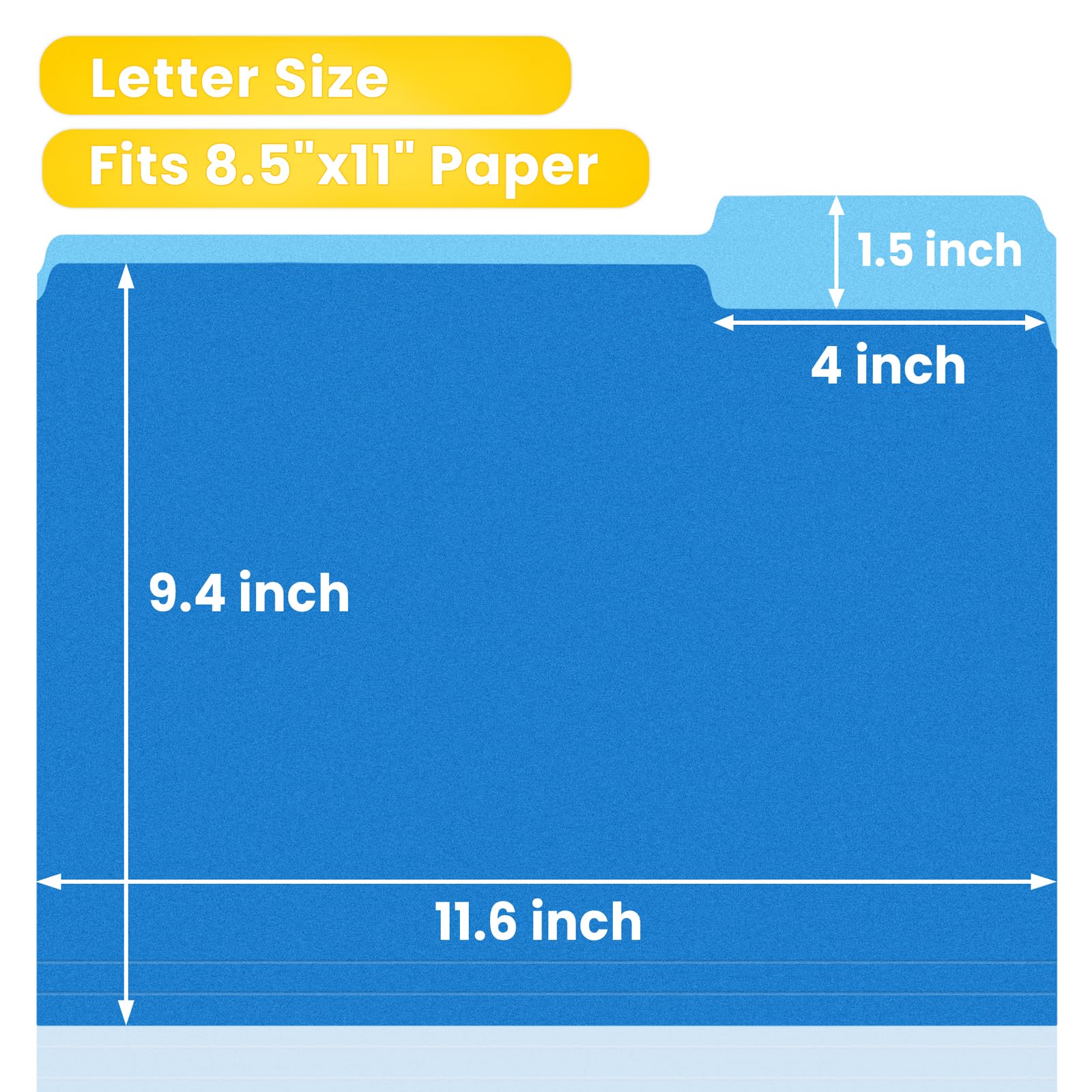 SUNEE File Folders, 30 Pack Manilla Folders 8.5 x 11, Colored File Folders Home Office School Supplies for Documents Files Paper, 6 Bright Colors: 6 Assorted Colors