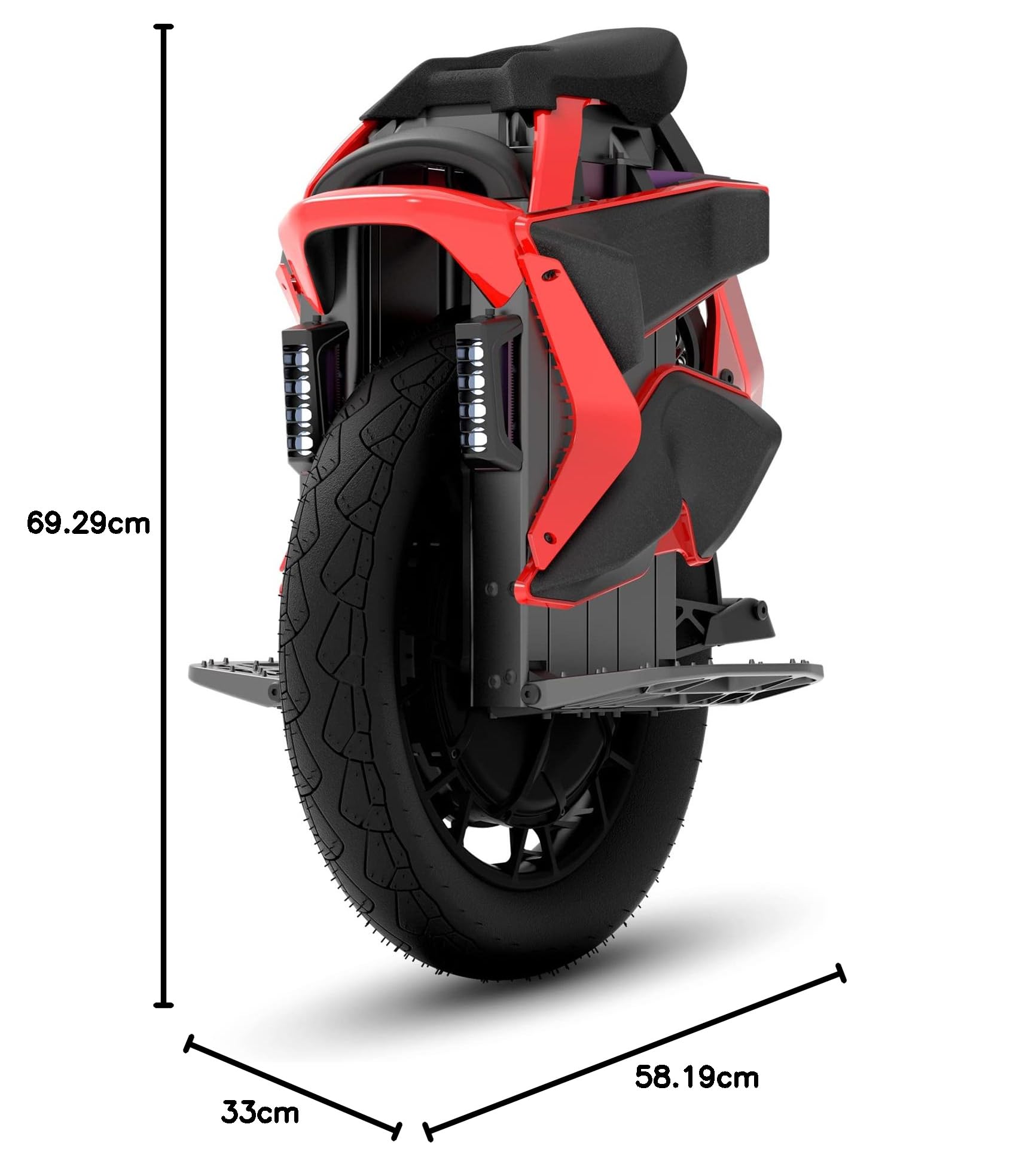 Gyroroue Kingsong S22 Eagle Noir et Rouge